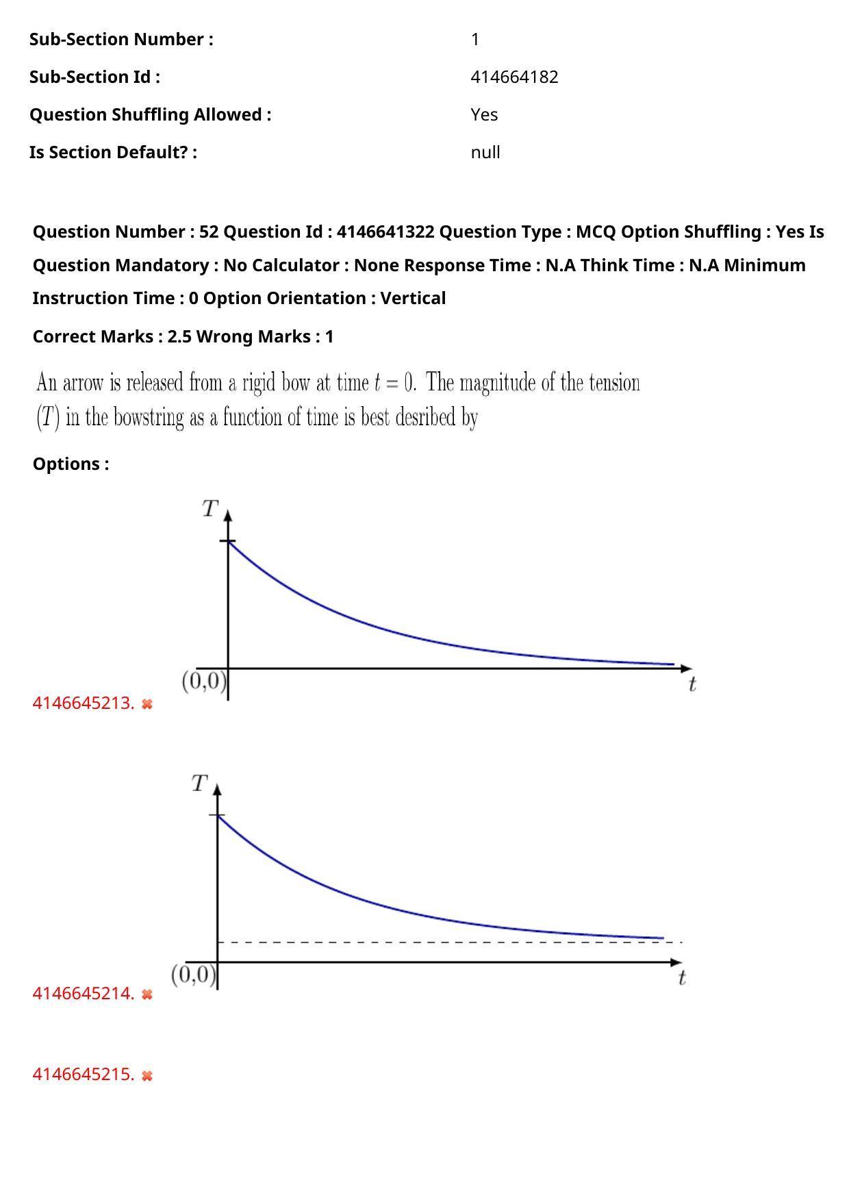 NEST 2023 Shift 2 Question Paper with Answer Keys - Page 59
