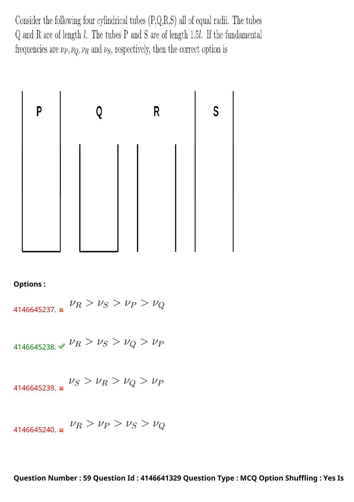 NEST 2023 Shift 2 Question Paper with Answer Keys - Page 65