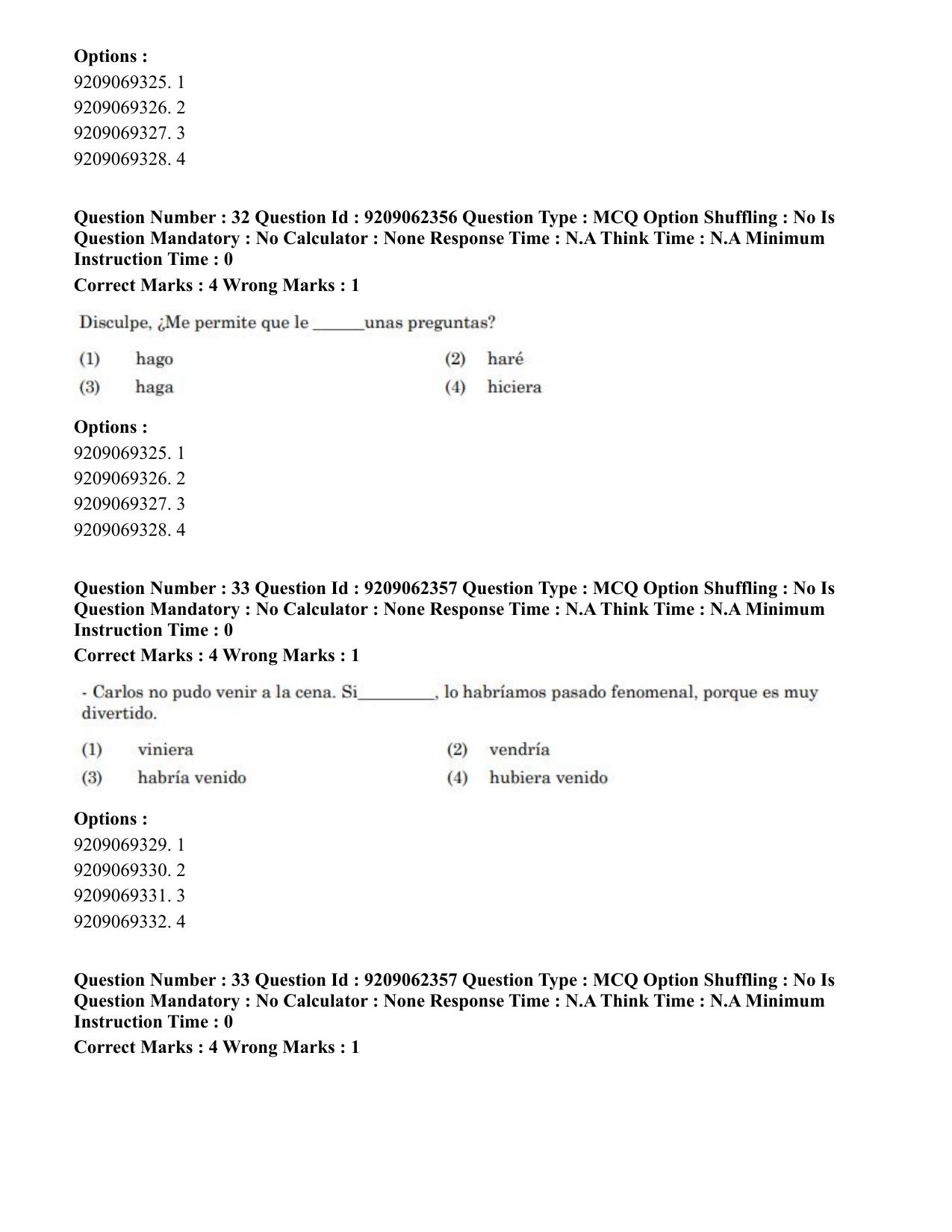 CUET PG 2023: LAQP14 – Hispanic (Hindi)-Shift-2 (06-06-2023) Question Paper - Page 45