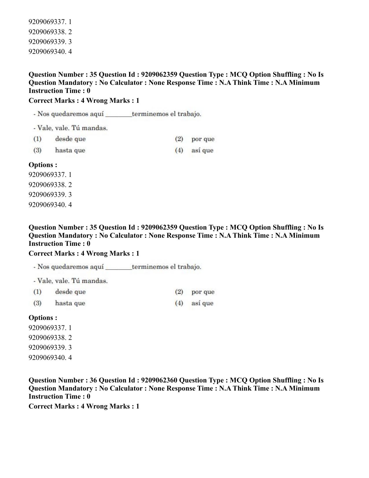 CUET PG 2023: LAQP14 – Hispanic (Hindi)-Shift-2 (06-06-2023) Question Paper - Page 48