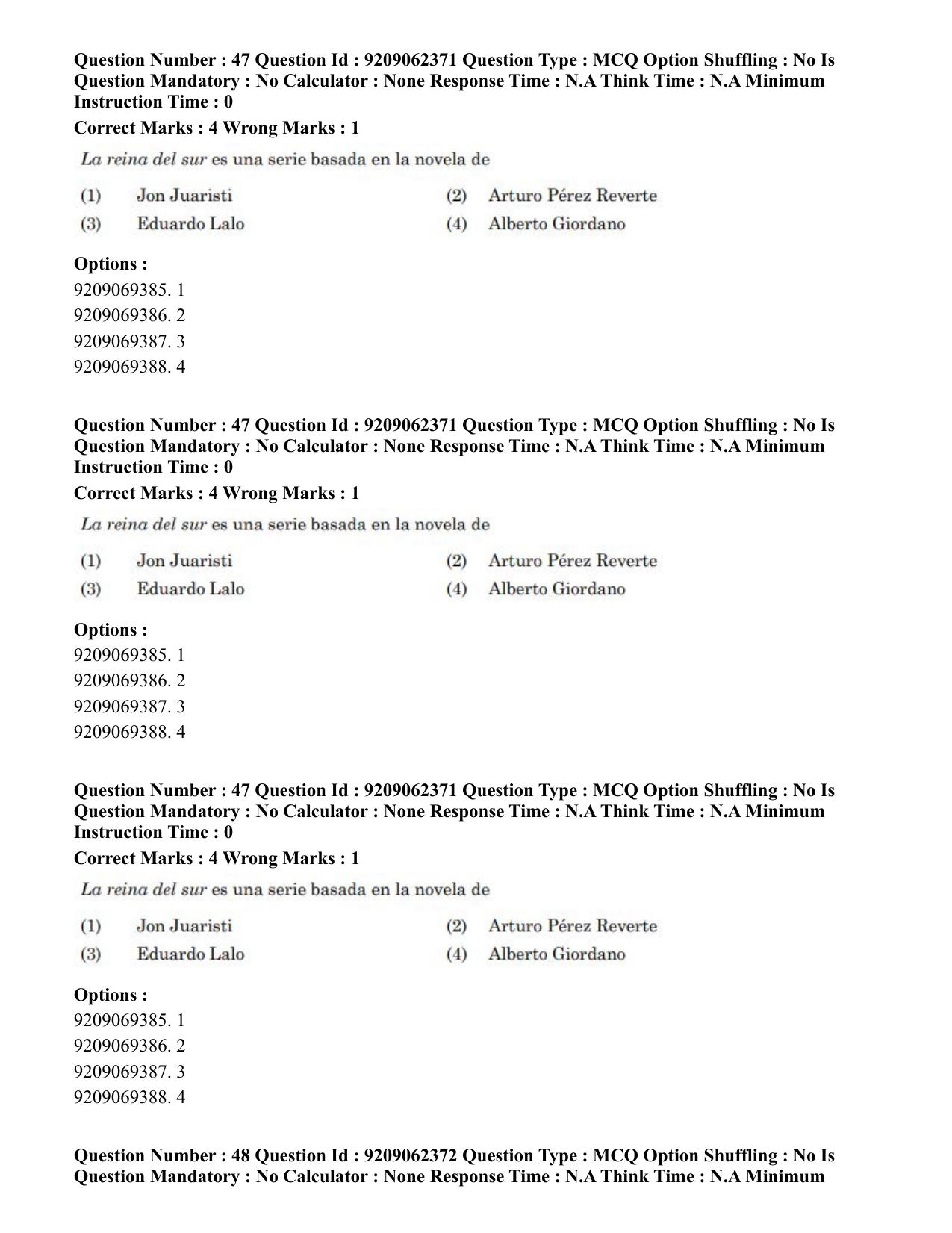 CUET PG 2023: LAQP14 – Hispanic (Hindi)-Shift-2 (06-06-2023) Question Paper - Page 60