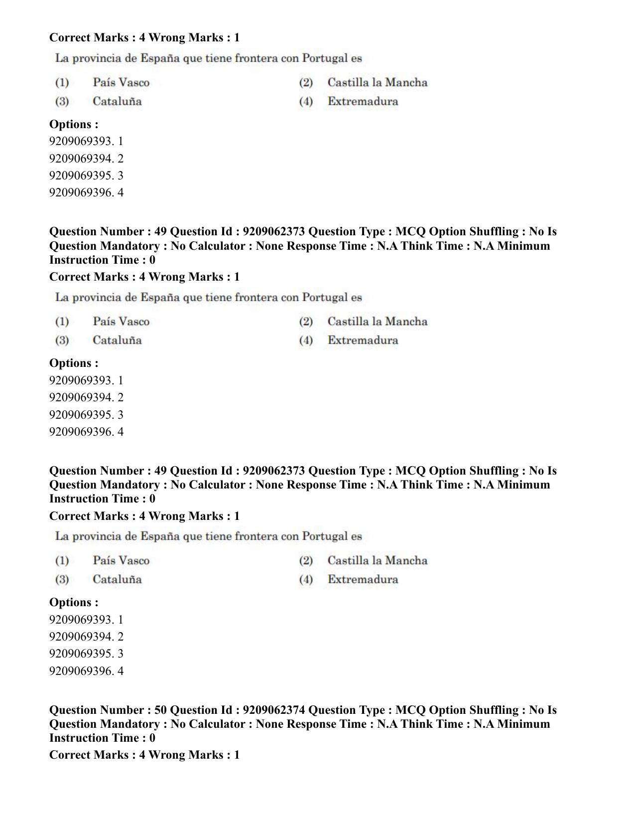 CUET PG 2023: LAQP14 – Hispanic (Hindi)-Shift-2 (06-06-2023) Question Paper - Page 62