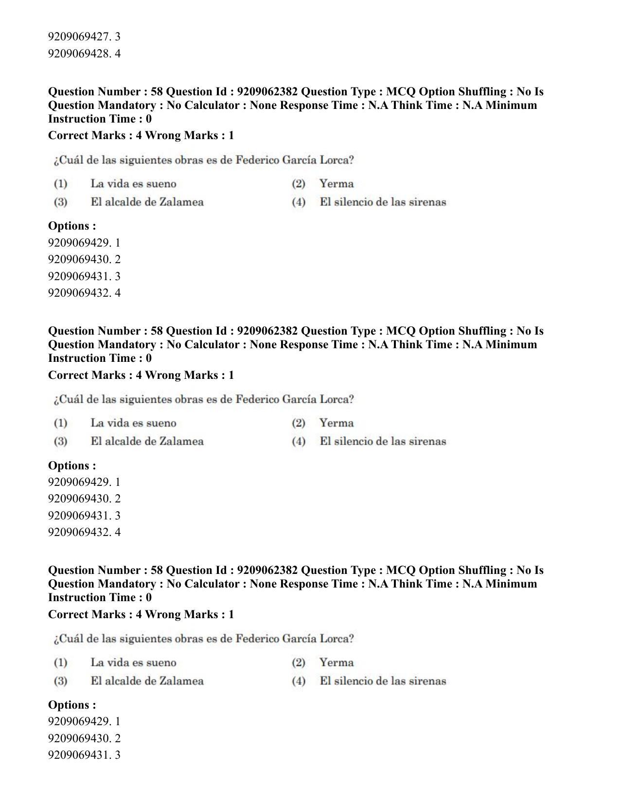 CUET PG 2023: LAQP14 – Hispanic (Hindi)-Shift-2 (06-06-2023) Question Paper - Page 71