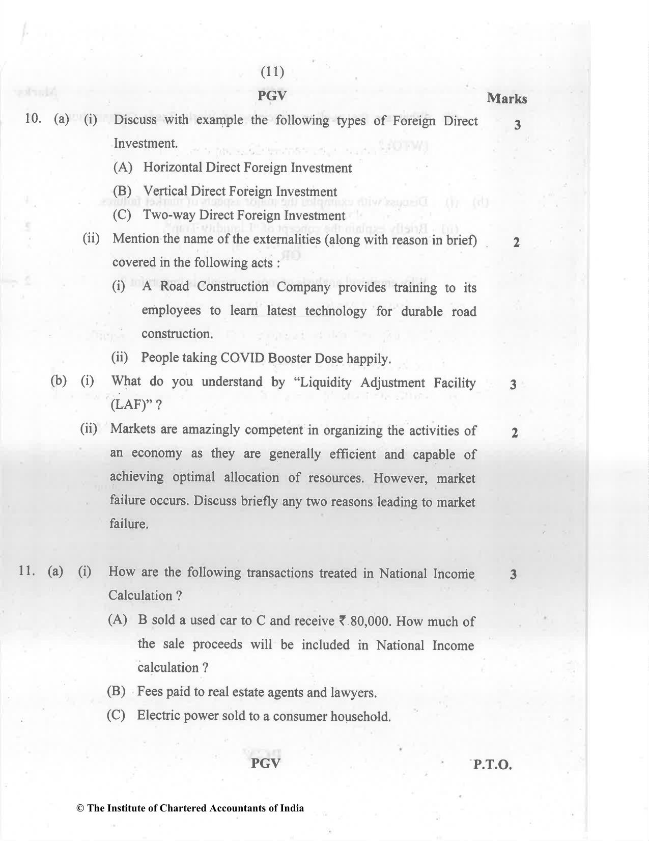 CA Inter Nov 2022 Question Paper - Paper 8 – Financial Management & Economics for Finance - Page 11