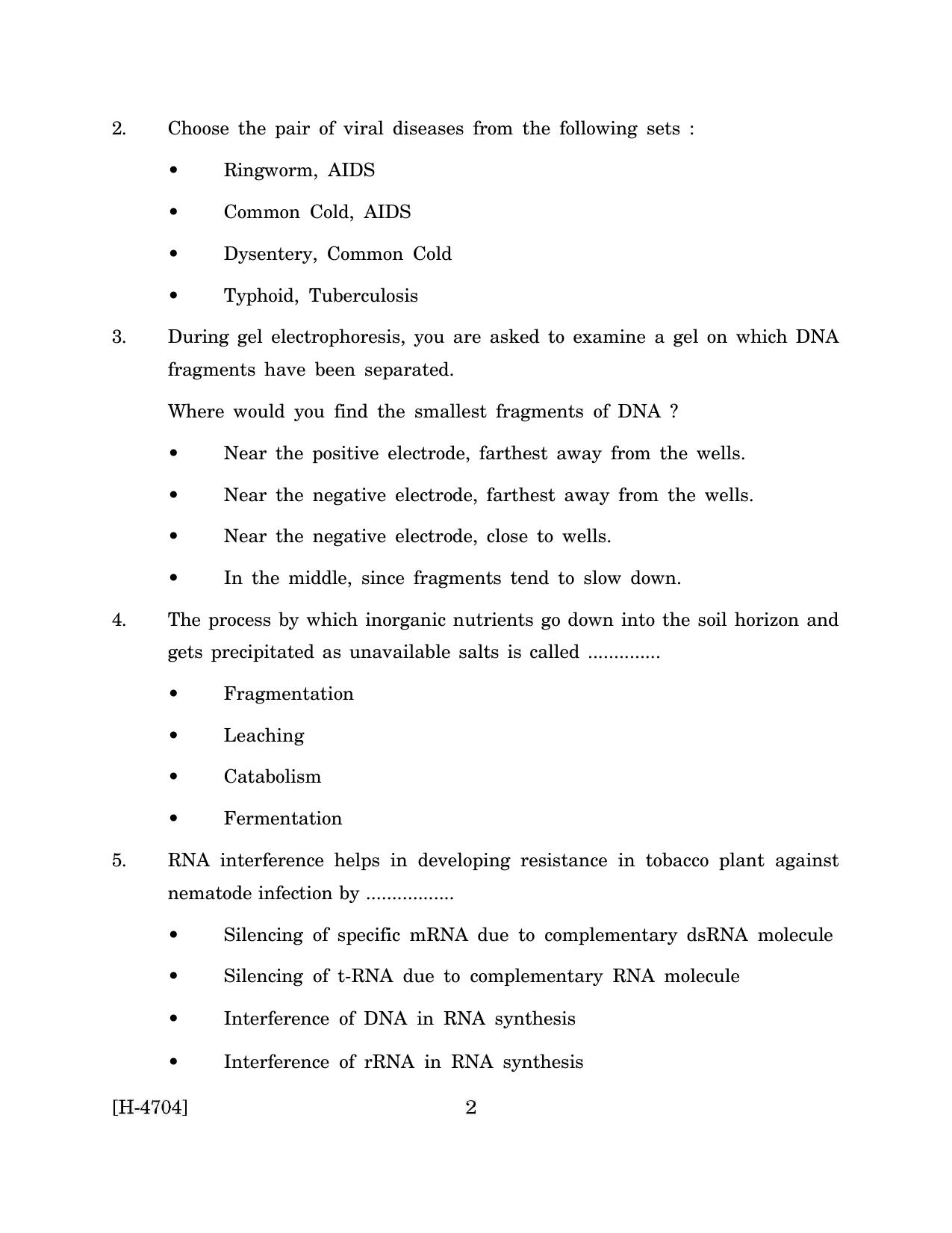 Goa Board Class 12 Biology (March 2024) Question Paper - Page 2