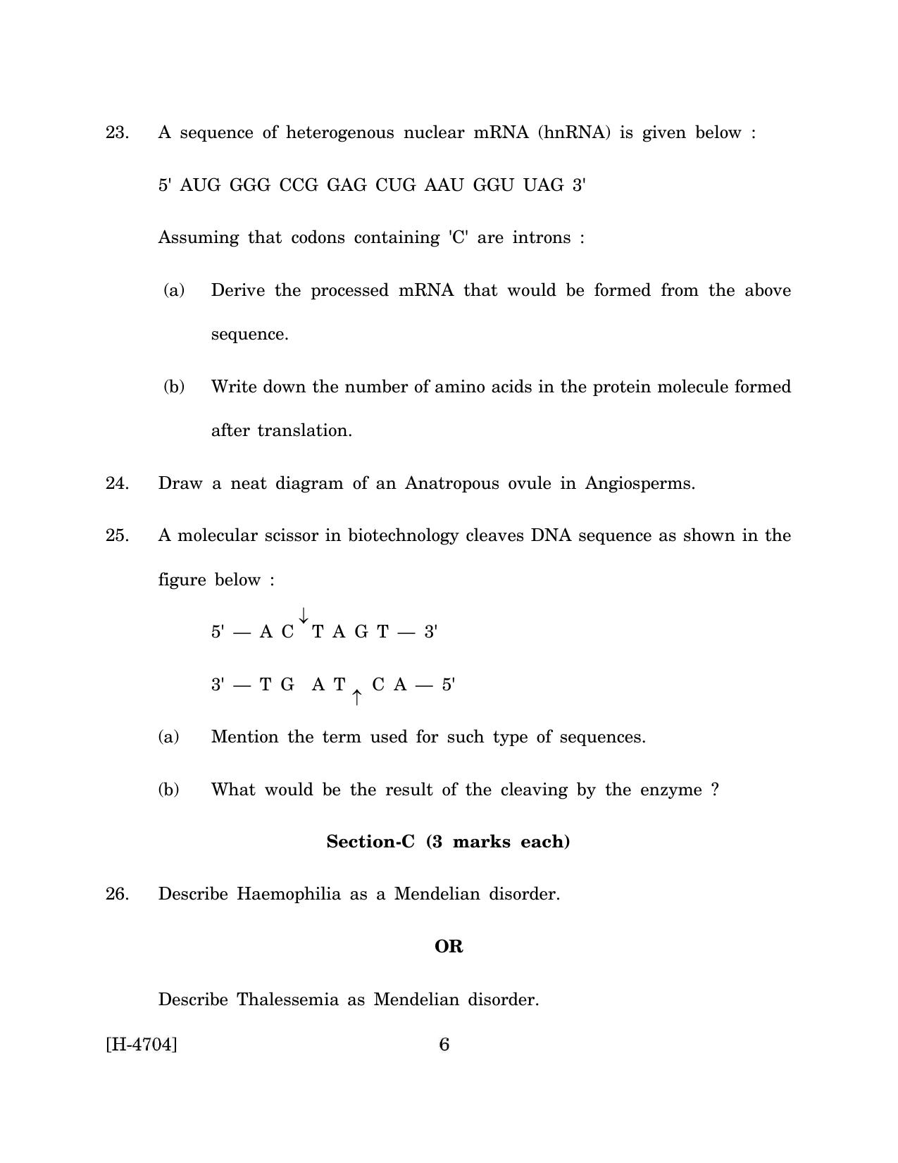 Goa Board Class 12 Biology (March 2024) Question Paper - Page 6