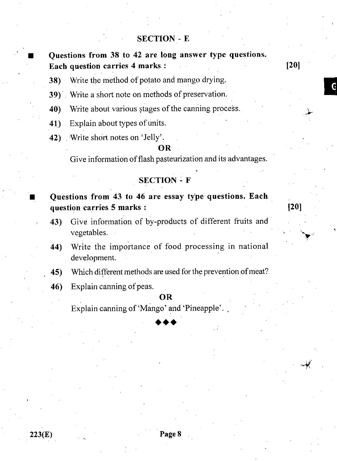 Gujarat Board Class 12th Question Paper March 2019: 223 (GE) - Page 8