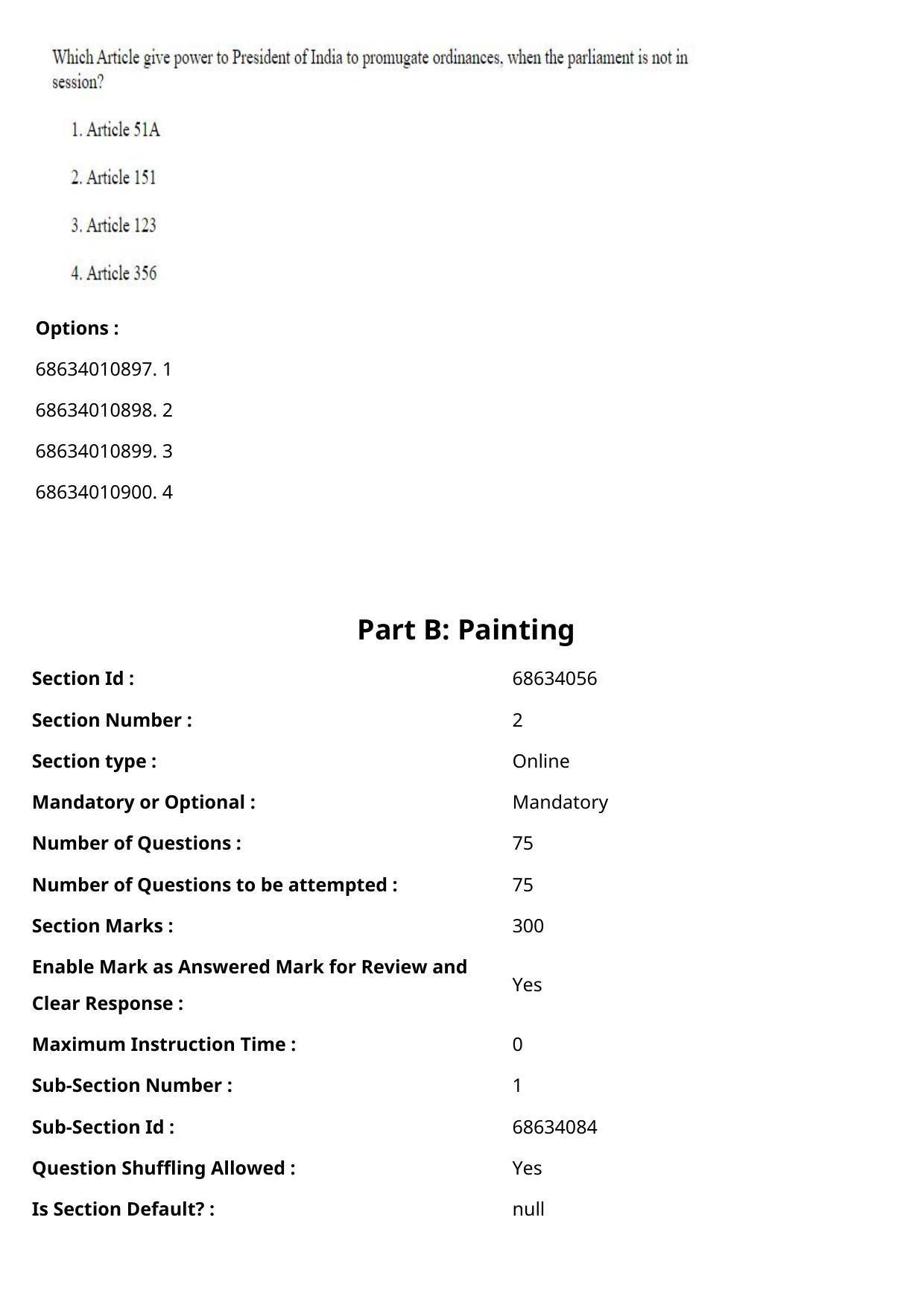 CUET PG 2023: HUQP15 – Painting (Eng.) - Shift 2 (5-06-2023) Question Paper - Page 39