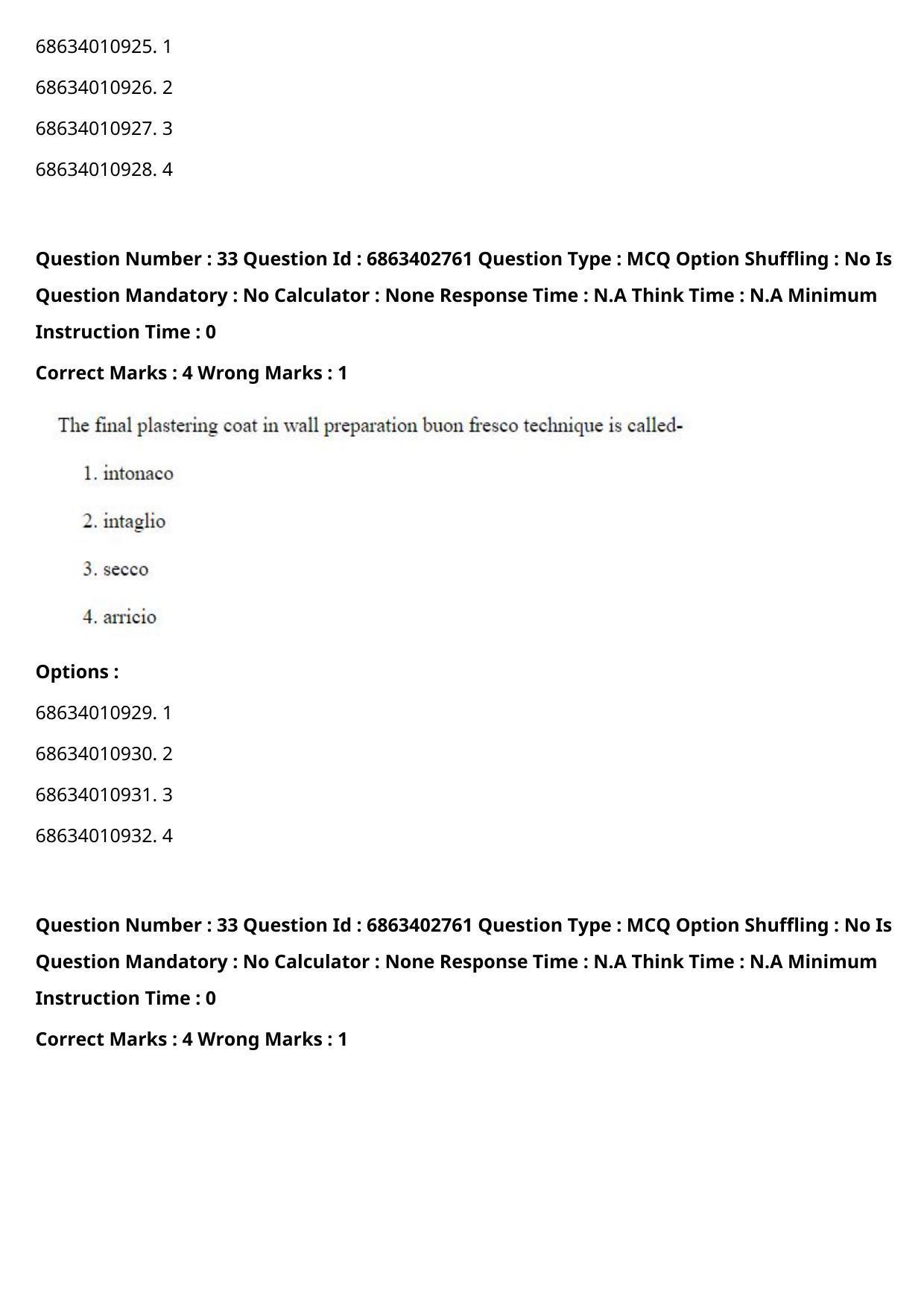CUET PG 2023: HUQP15 – Painting (Eng.) - Shift 2 (5-06-2023) Question Paper - Page 48