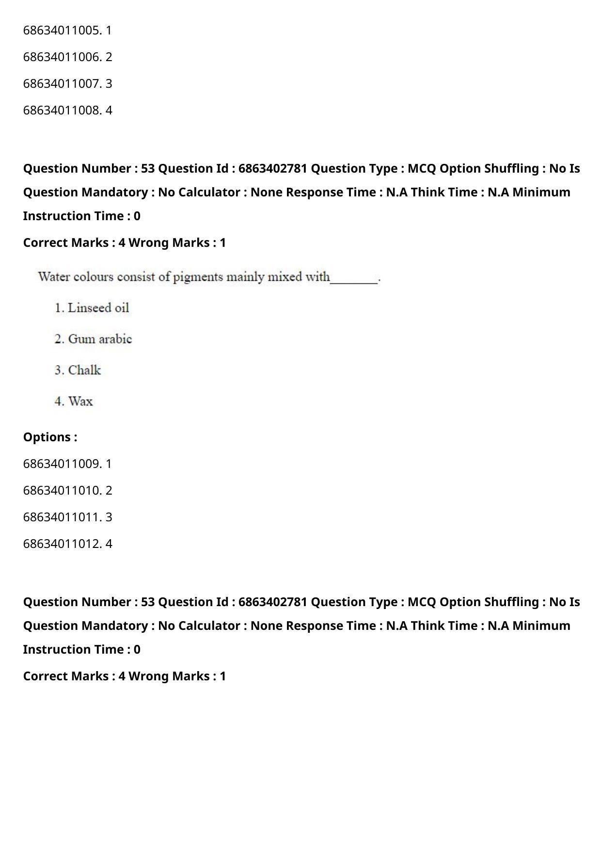 CUET PG 2023: HUQP15 – Painting (Eng.) - Shift 2 (5-06-2023) Question Paper - Page 72