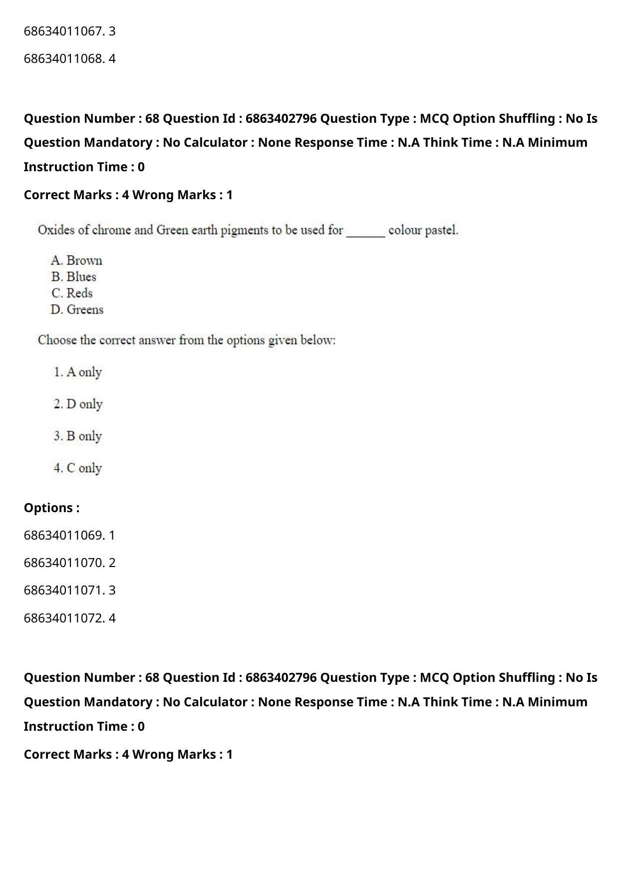 CUET PG 2023: HUQP15 – Painting (Eng.) - Shift 2 (5-06-2023) Question Paper - Page 93