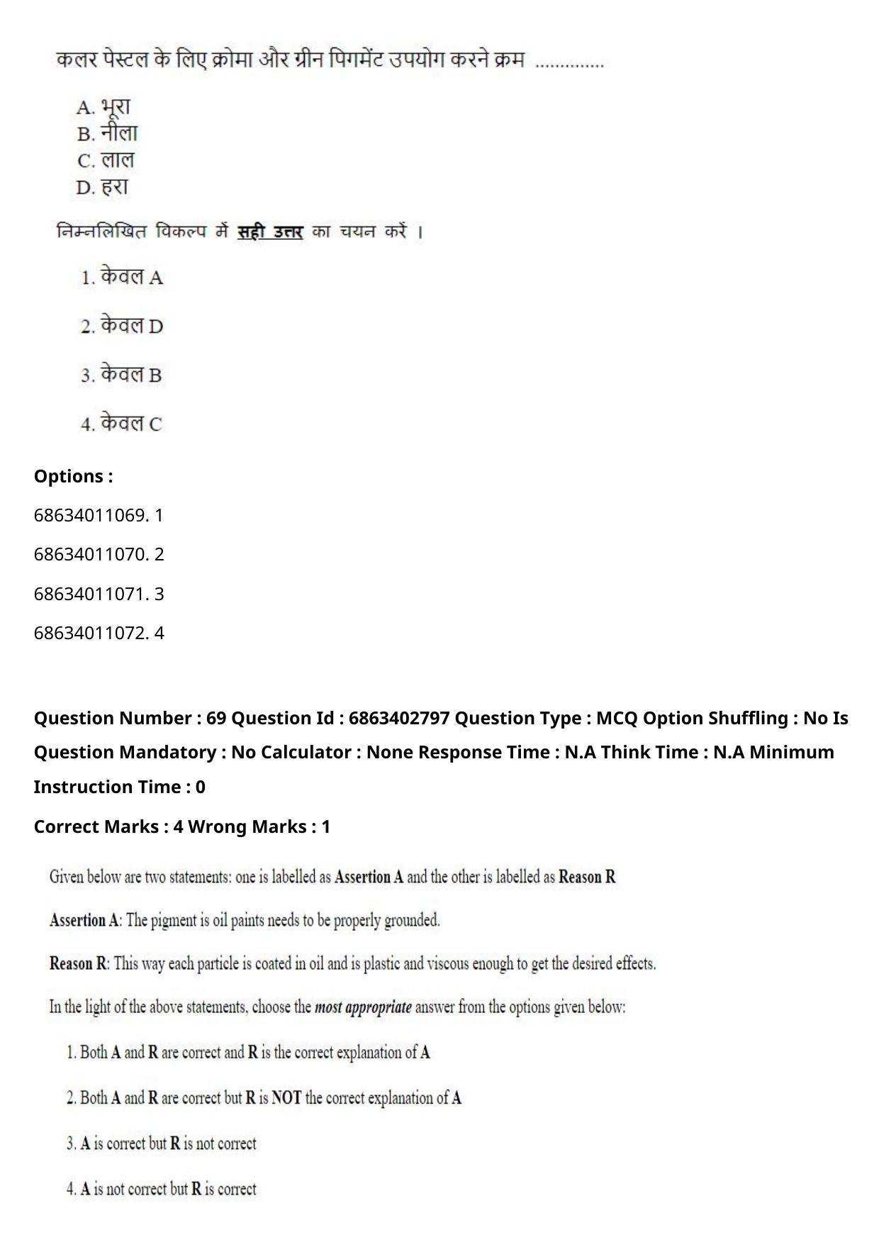 CUET PG 2023: HUQP15 – Painting (Eng.) - Shift 2 (5-06-2023) Question Paper - Page 94