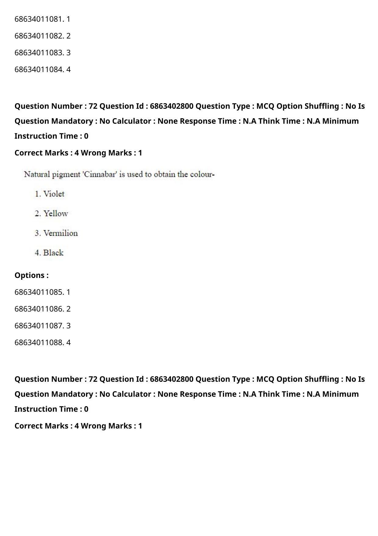 CUET PG 2023: HUQP15 – Painting (Eng.) - Shift 2 (5-06-2023) Question Paper - Page 99