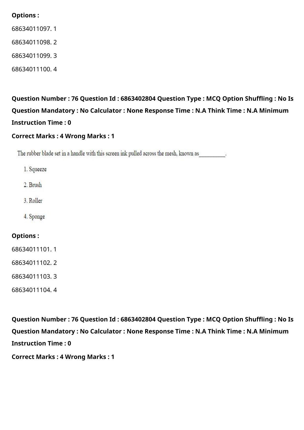 CUET PG 2023: HUQP15 – Painting (Eng.) - Shift 2 (5-06-2023) Question Paper - Page 104