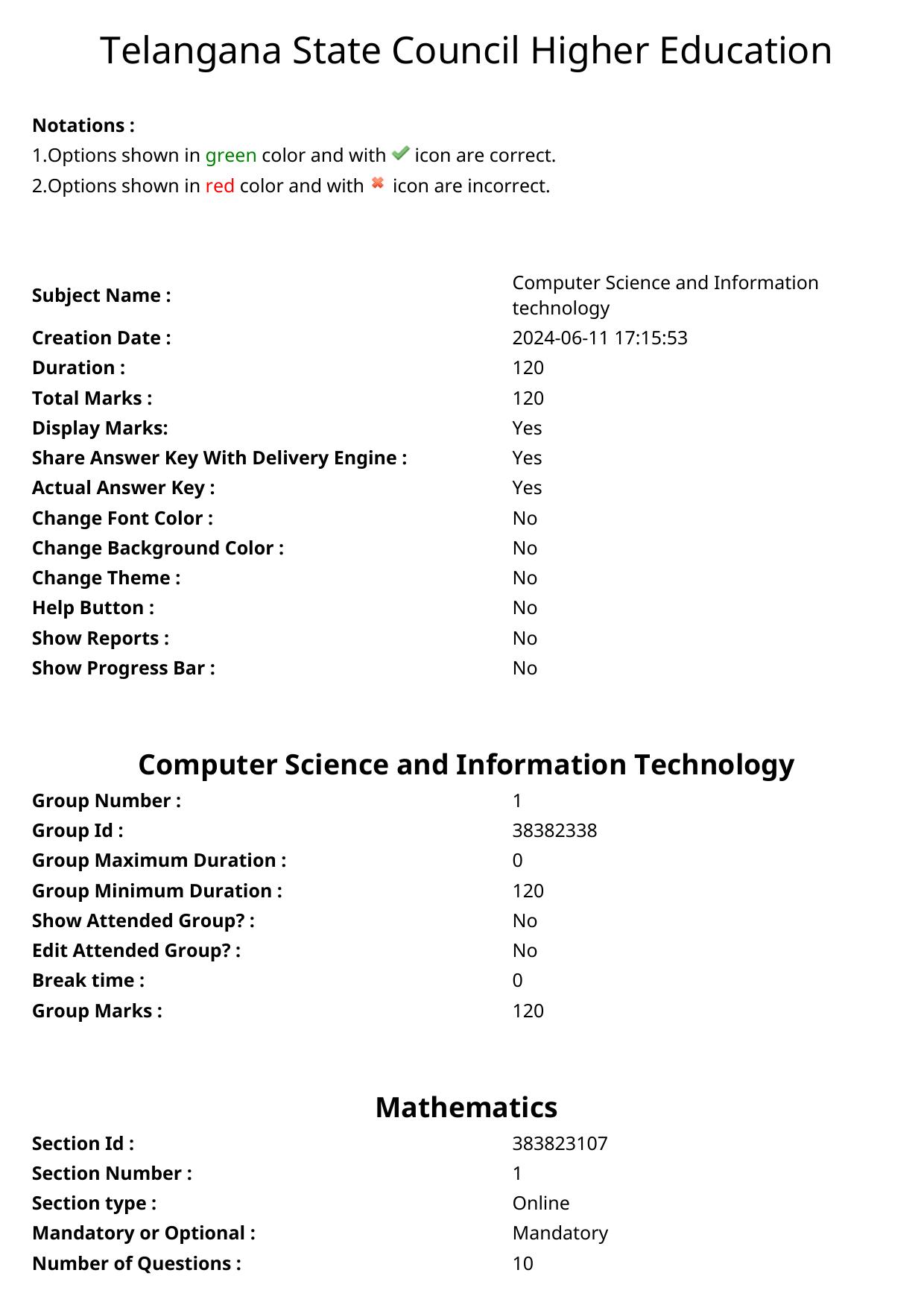 TS PGECET 2024: Computer Science & Information Technology Question Papers with Answer - Page 1