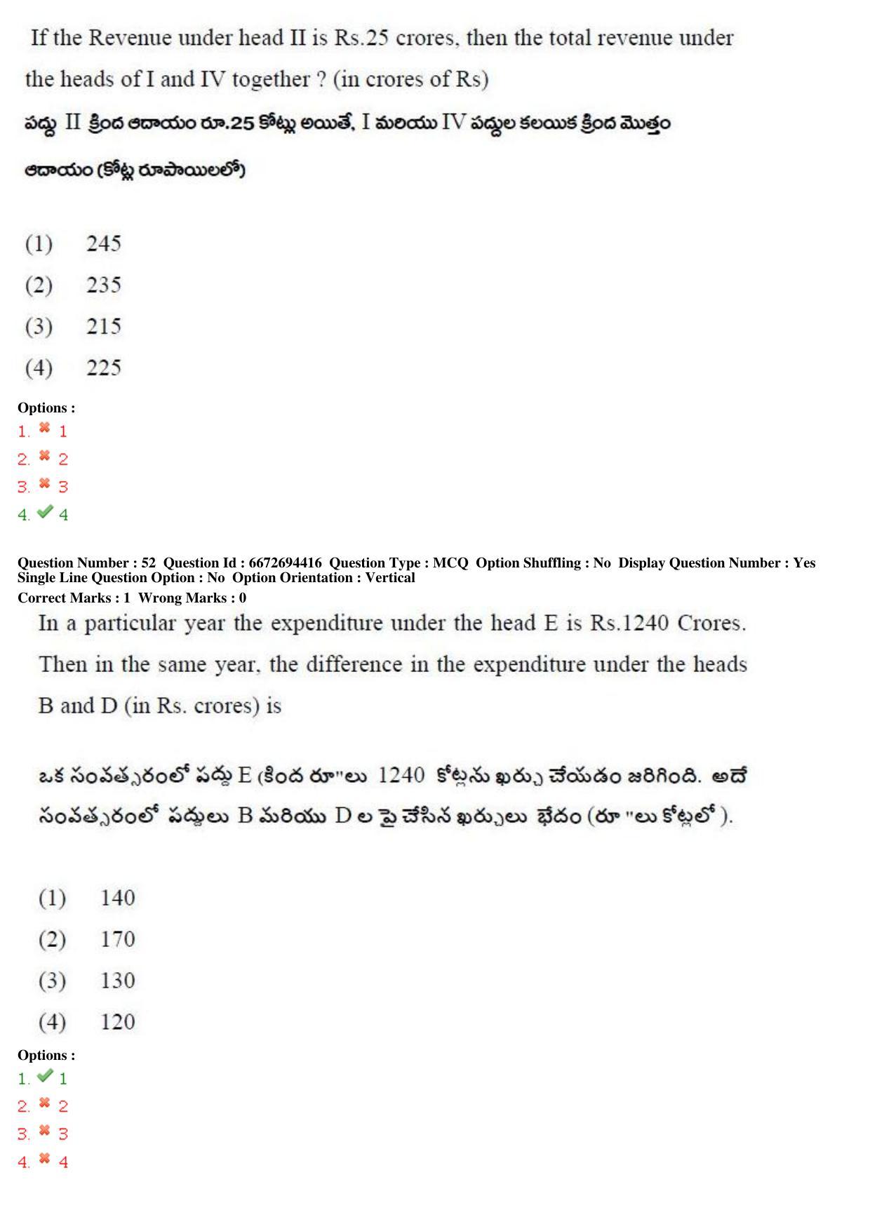 TS ICET 2019 Question Paper 2 - May 23, 2019	 - Page 68