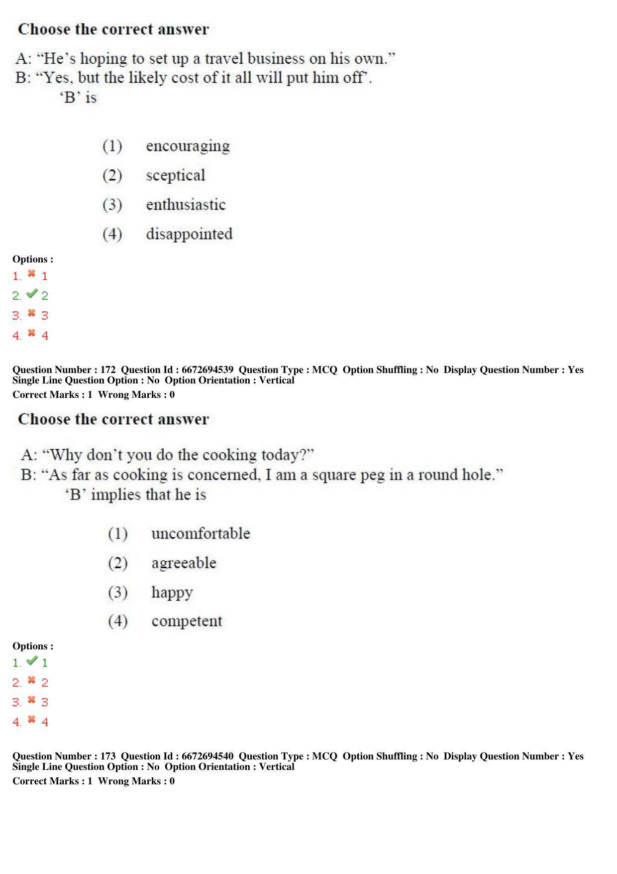 TS ICET 2019 Question Paper 2 - May 23, 2019	 - Page 153