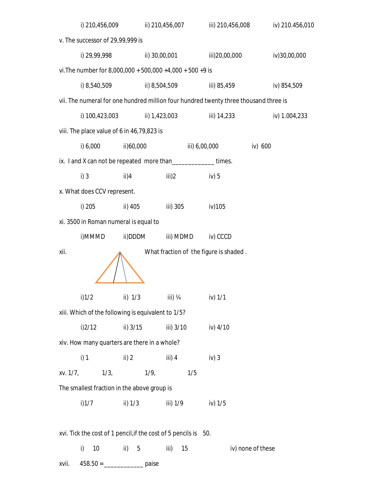 Worksheet for Class 5 Maths Assignment 15 - Page 2