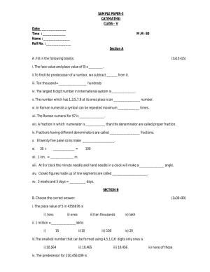 Worksheet for Class 5 Maths Assignment 15