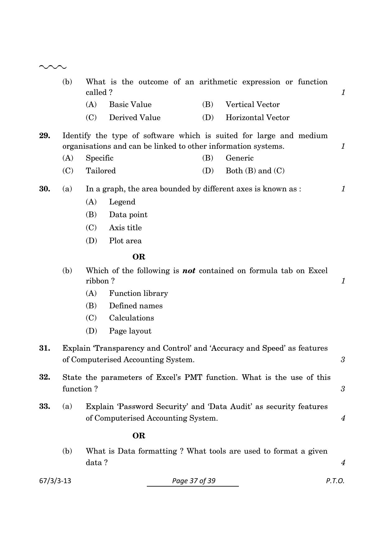 CBSE Class 12 67-3-3 Accountancy 2024 Question Paper - Page 37