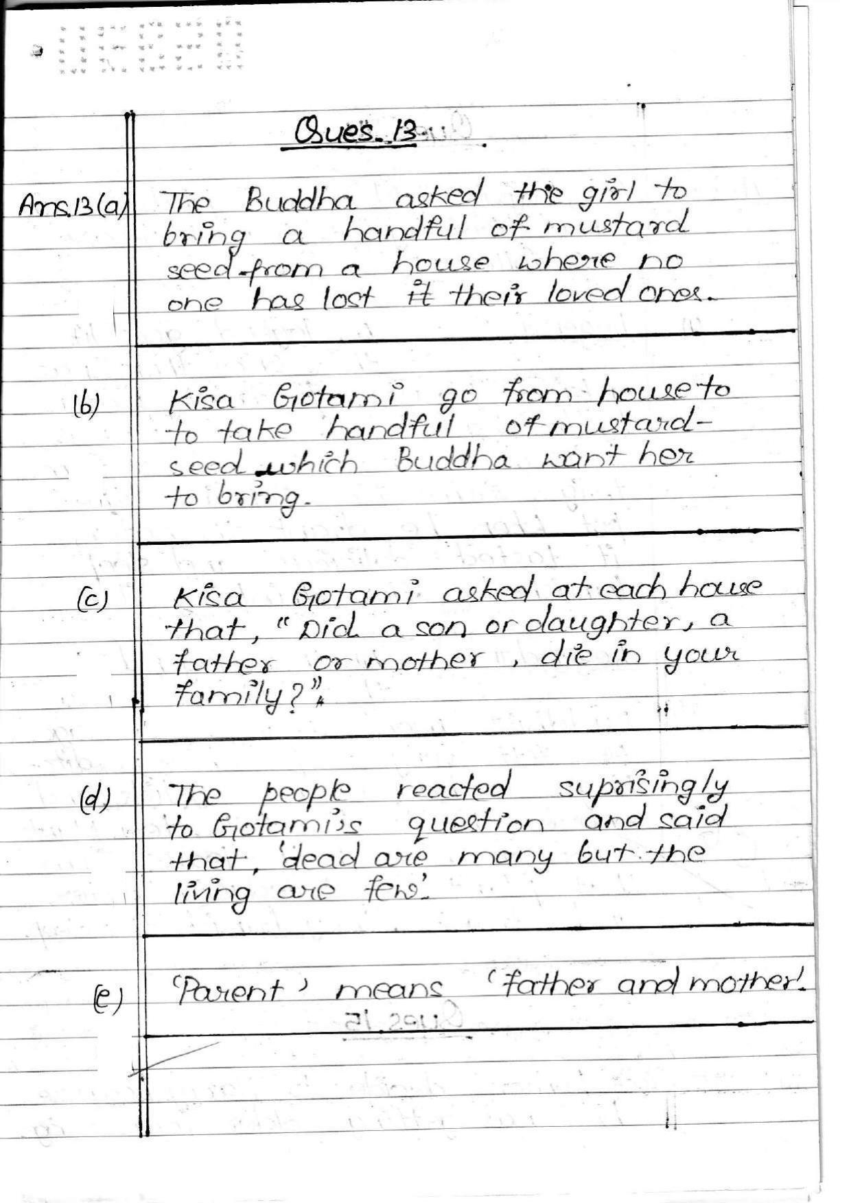 UBSE Class 10 English 2020 Toppers Answer Sheet - Page 8