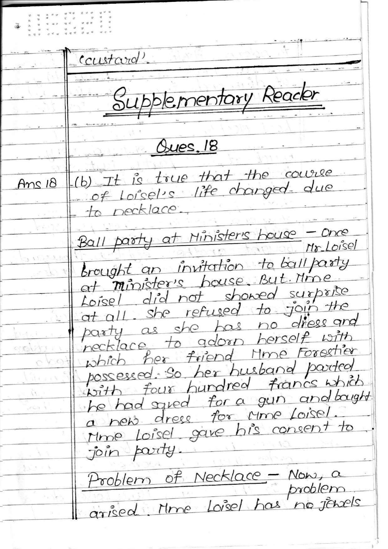 UBSE Class 10 English 2020 Toppers Answer Sheet - Page 12