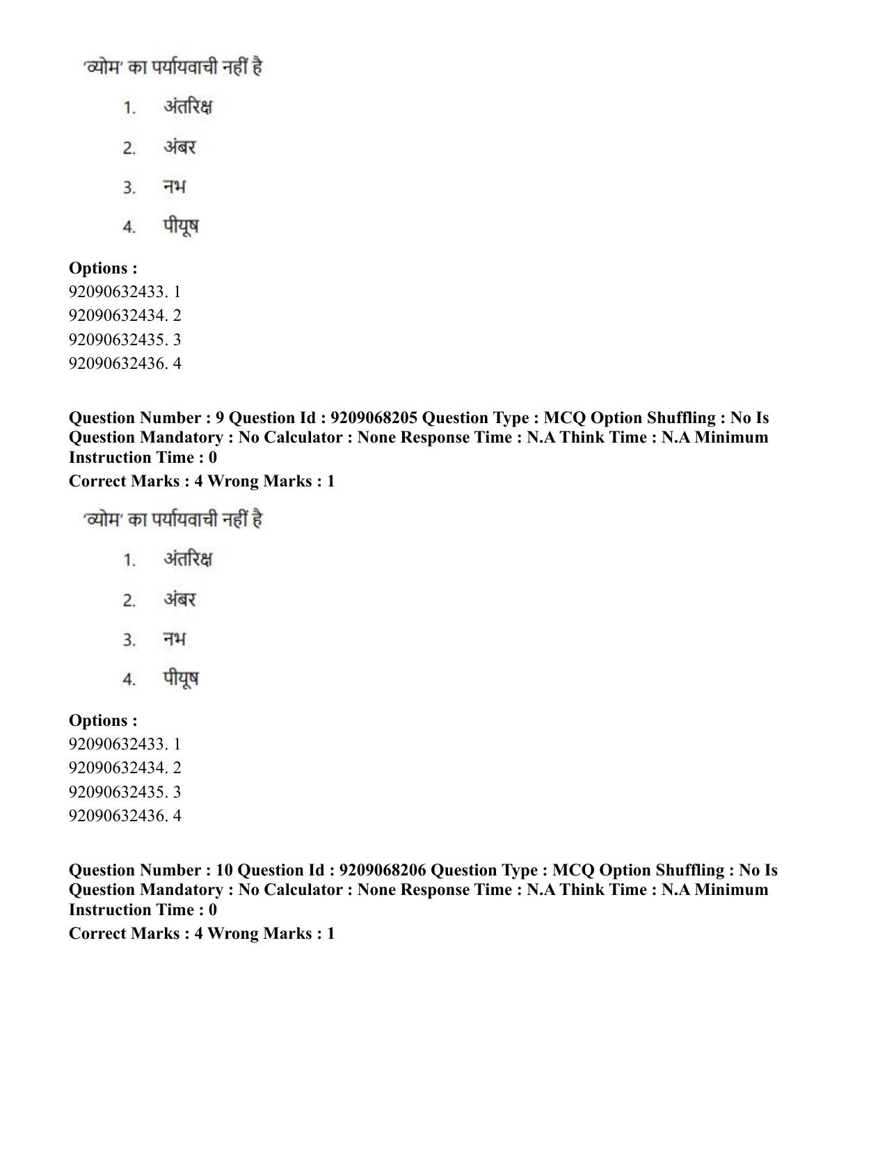 CUET PG 2023: COQP03 – B.Ed (Hindi)-Shift 2 (08-06-2023) Question Paper - Page 11