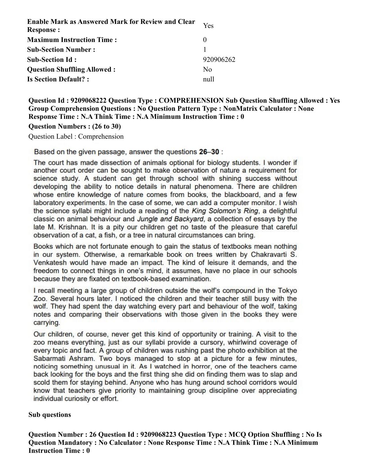 CUET PG 2023: COQP03 – B.Ed (Hindi)-Shift 2 (08-06-2023) Question Paper - Page 28