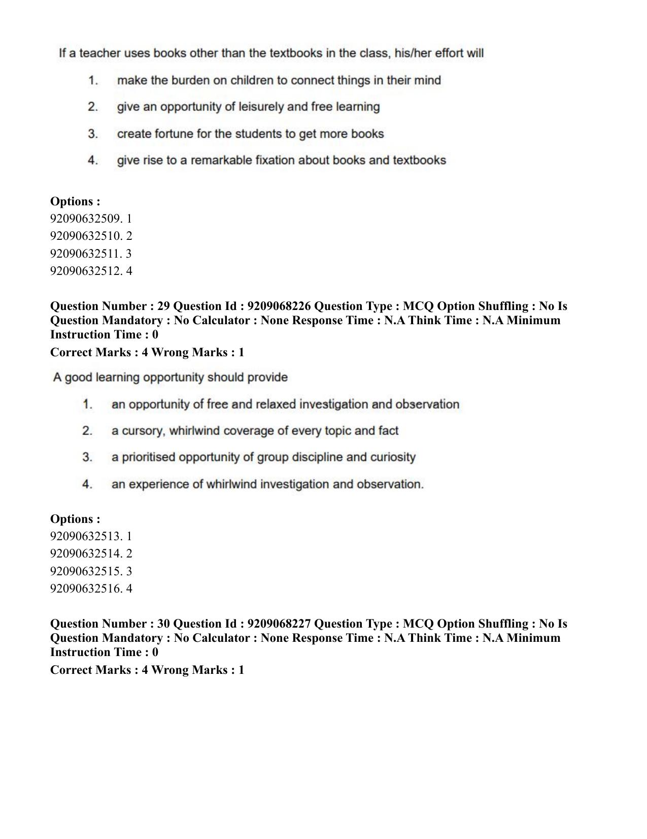 CUET PG 2023: COQP03 – B.Ed (Hindi)-Shift 2 (08-06-2023) Question Paper - Page 30