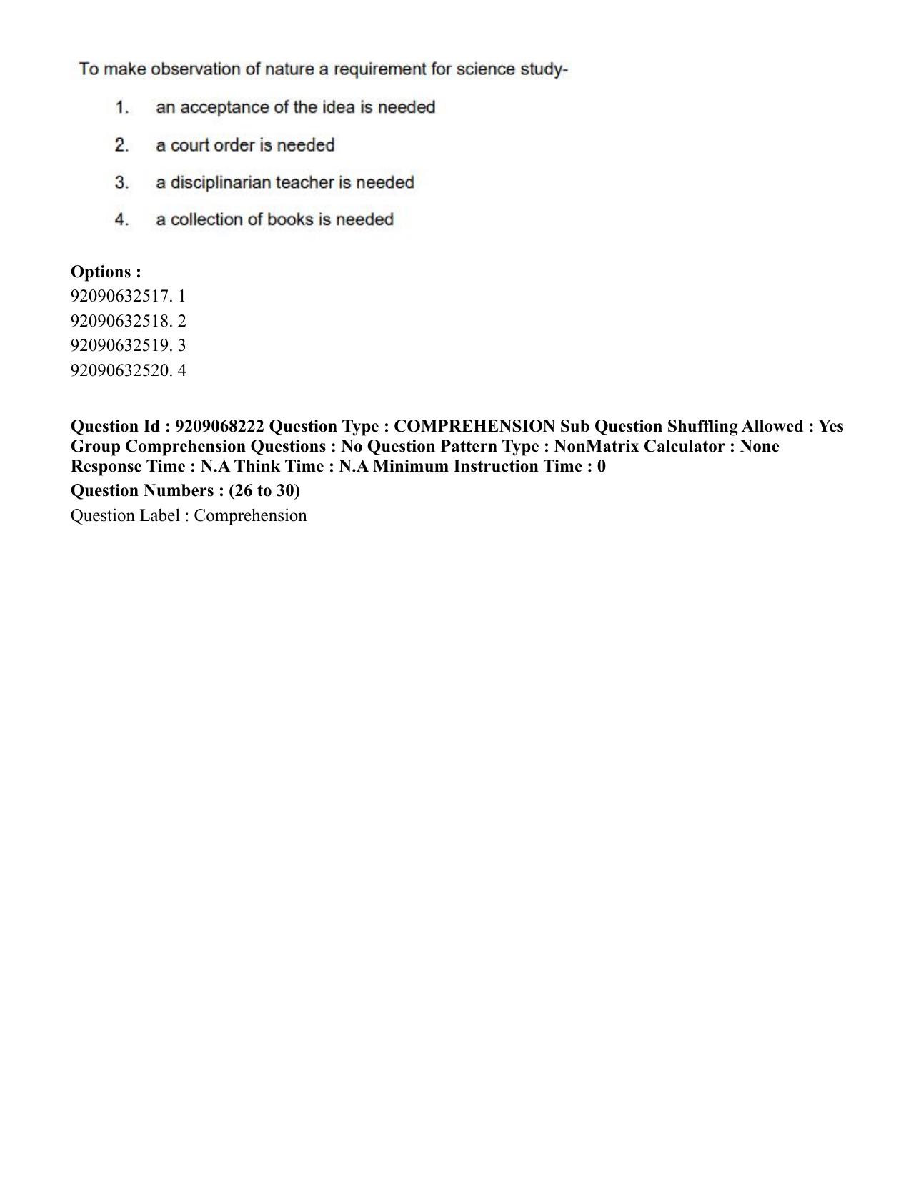 CUET PG 2023: COQP03 – B.Ed (Hindi)-Shift 2 (08-06-2023) Question Paper - Page 31