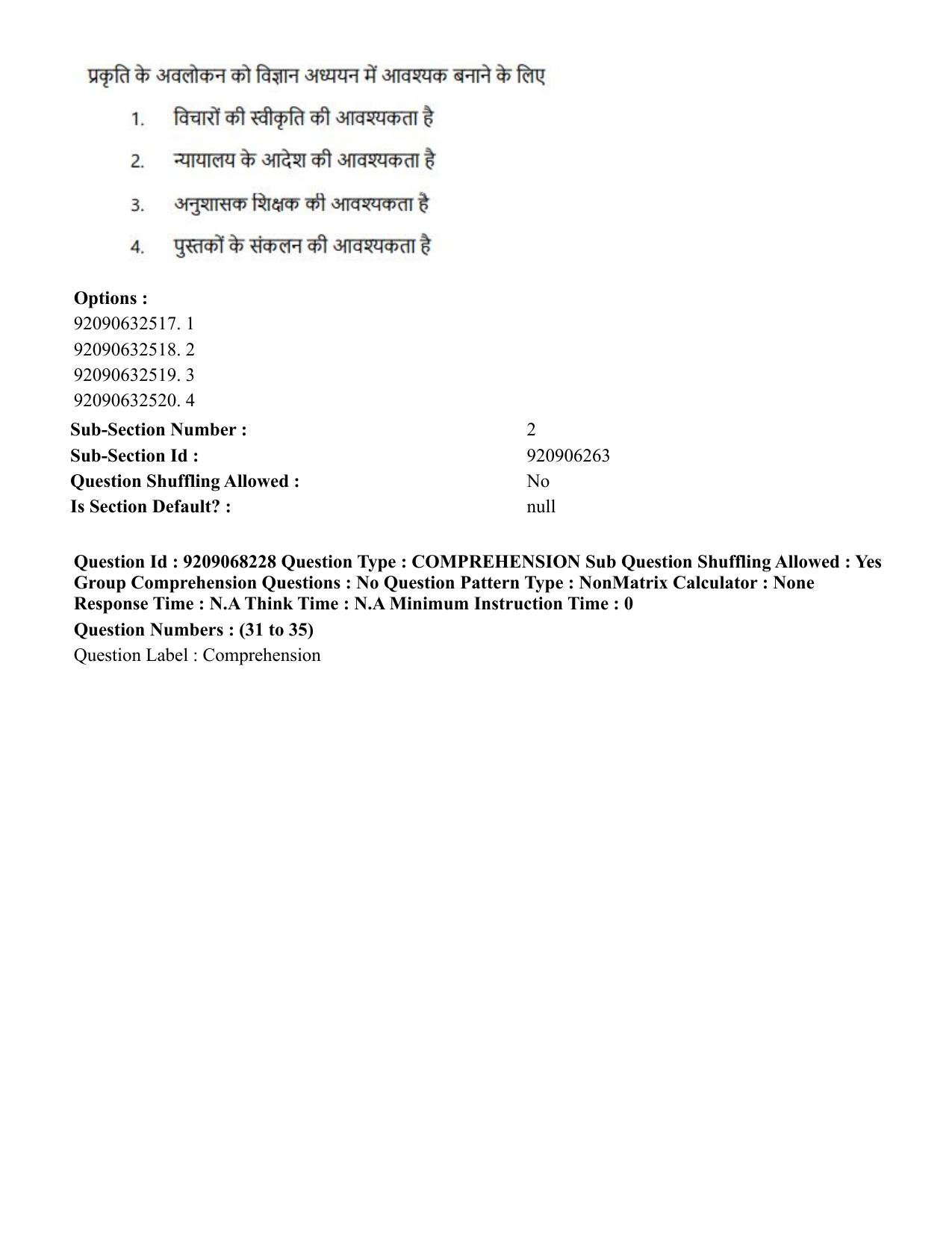 CUET PG 2023: COQP03 – B.Ed (Hindi)-Shift 2 (08-06-2023) Question Paper - Page 35