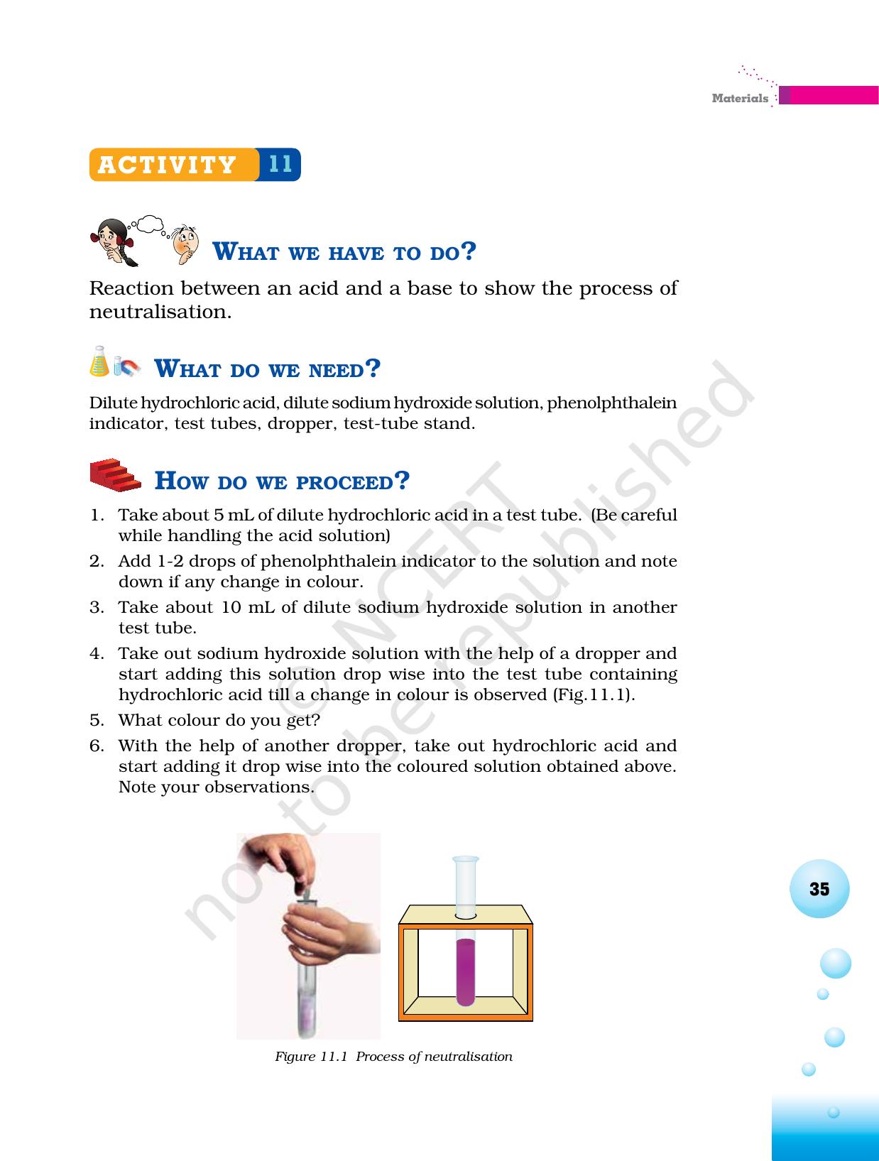 NCERT Laboratory Manuals for Class VI to VIII Science - Theme 2- Materials - Page 11