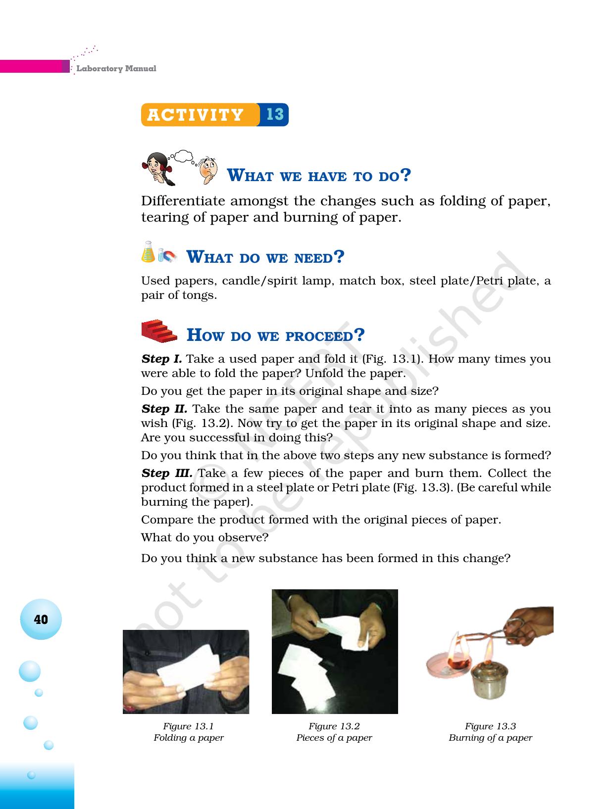 NCERT Laboratory Manuals for Class VI to VIII Science - Theme 2- Materials - Page 16