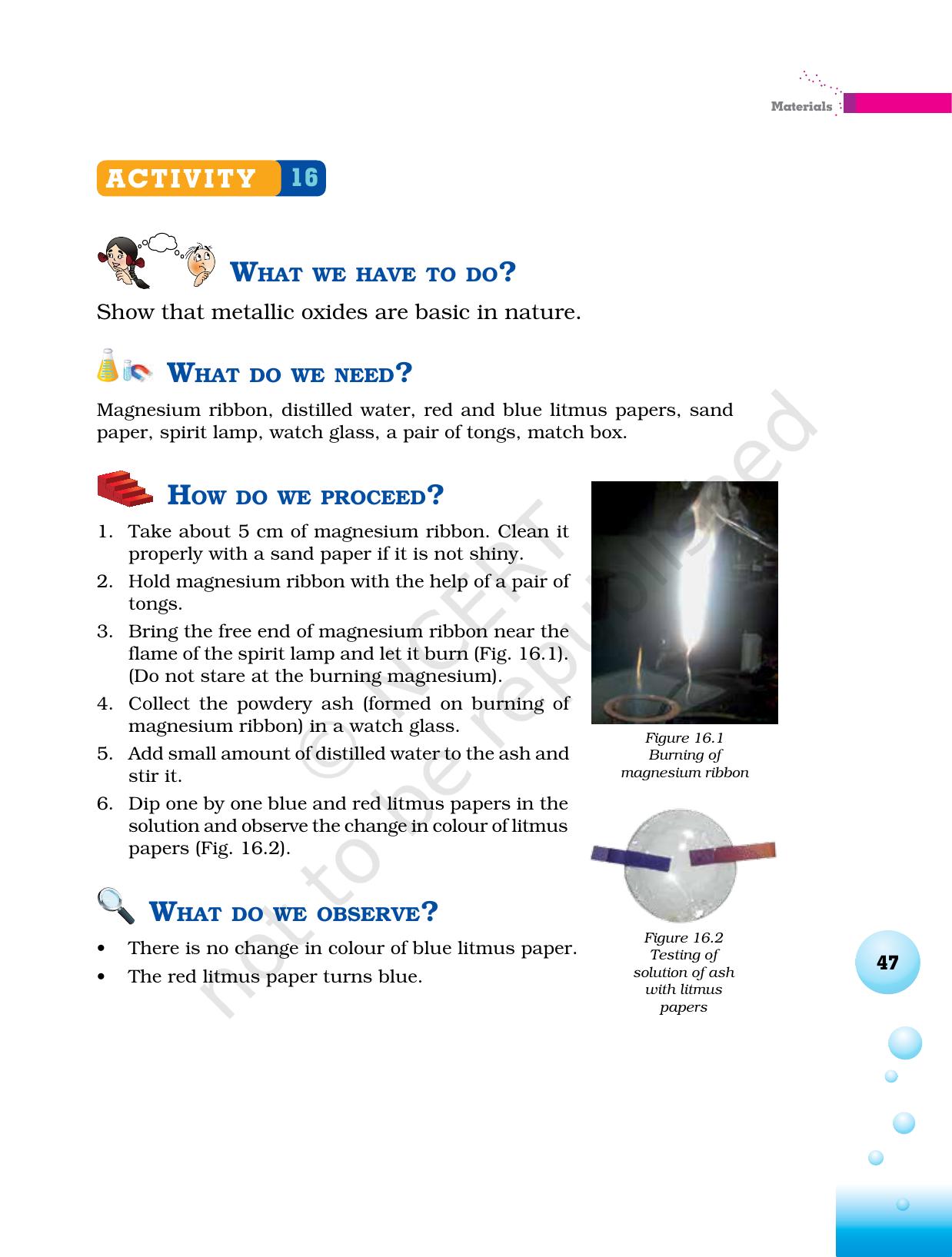 NCERT Laboratory Manuals for Class VI to VIII Science - Theme 2- Materials - Page 23