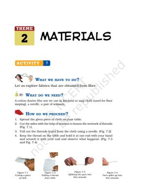 NCERT Laboratory Manuals for Class VI to VIII Science - Theme 2- Materials