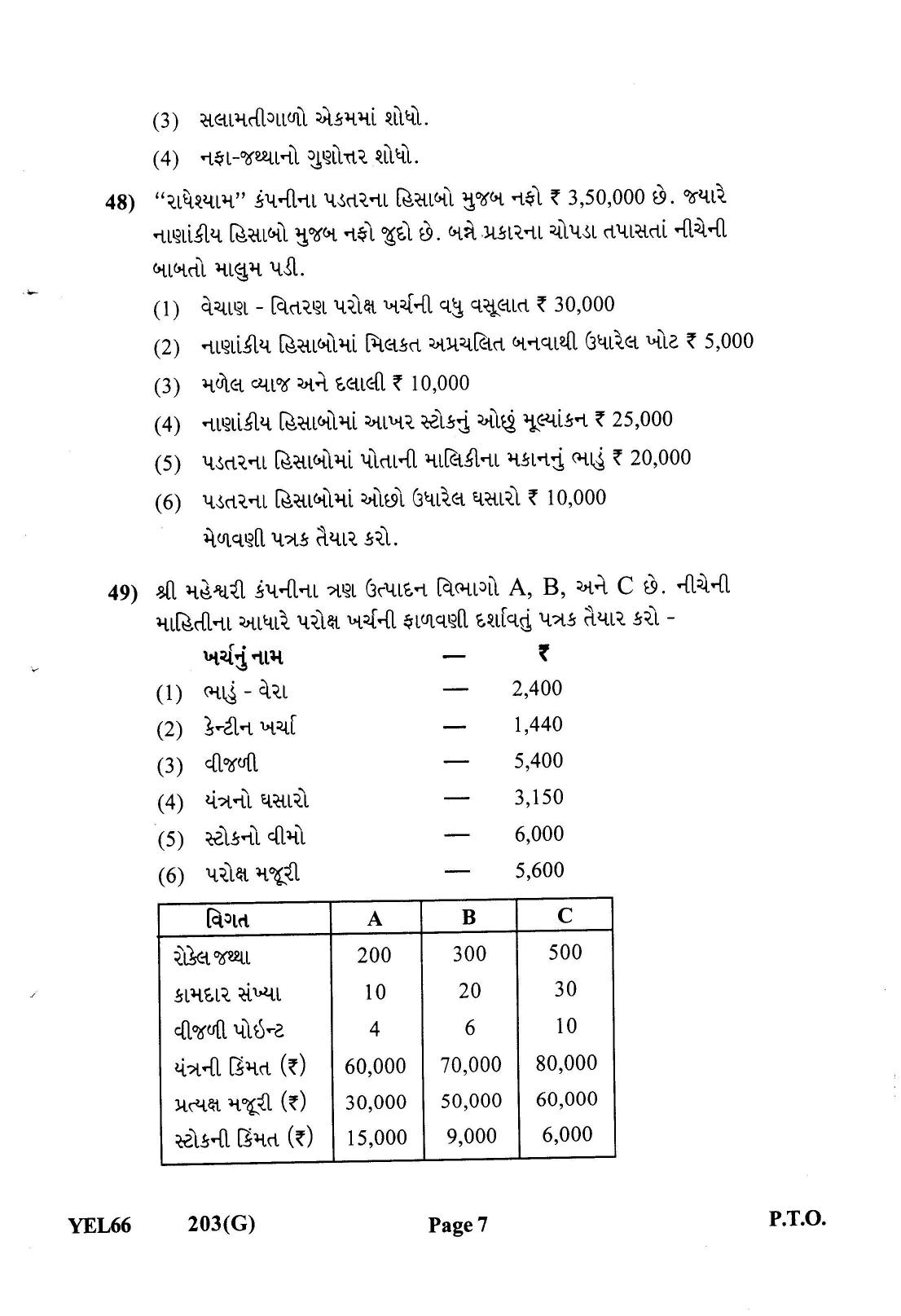 Gujarat Board Class 12th Question Paper 2022: Accountancy & Auditing Paper I - Page 7