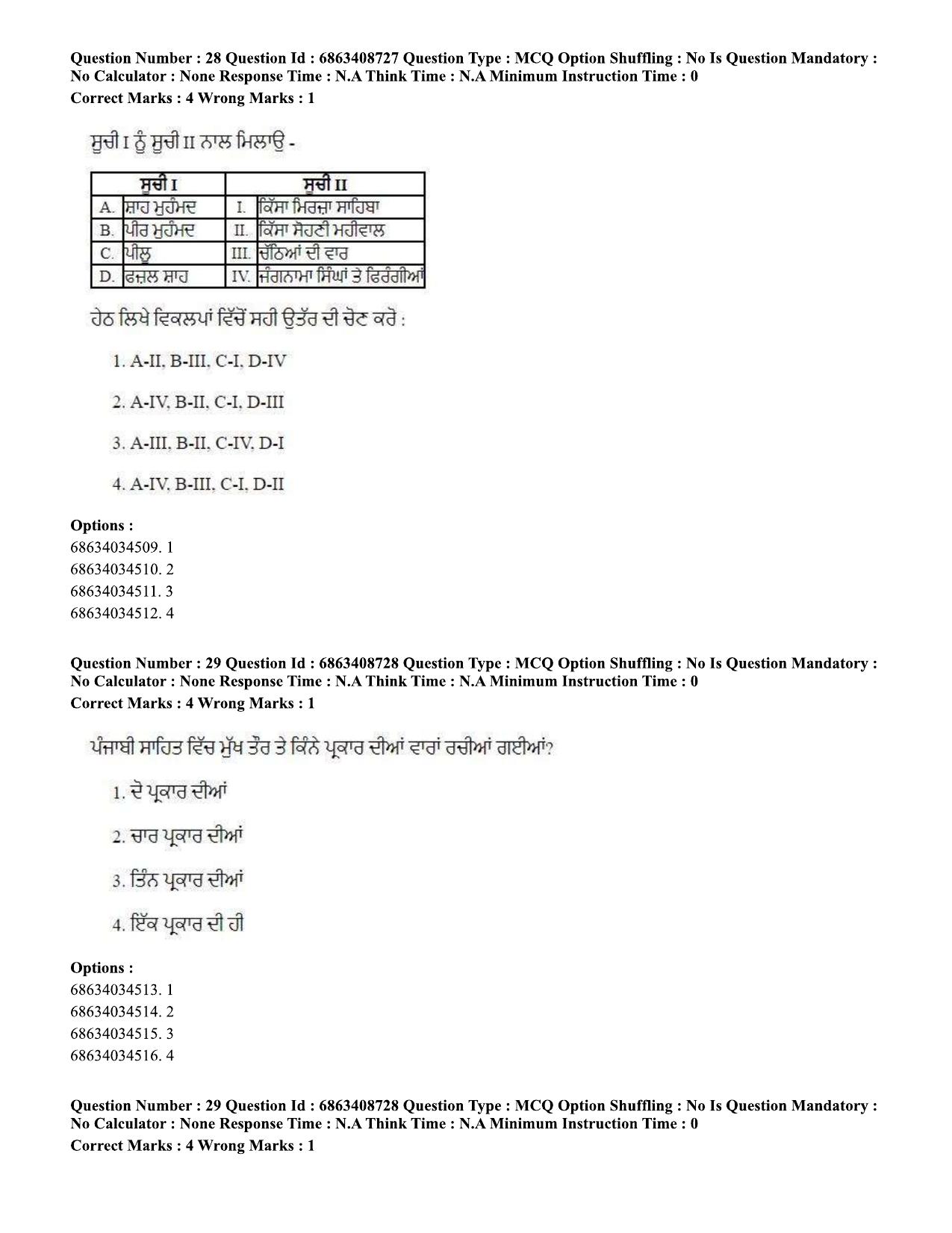 CUET PG 2023: LAQP33 – Punjabi (Eng.)-shift 2 (07-06-2023) Question Paper - Page 42