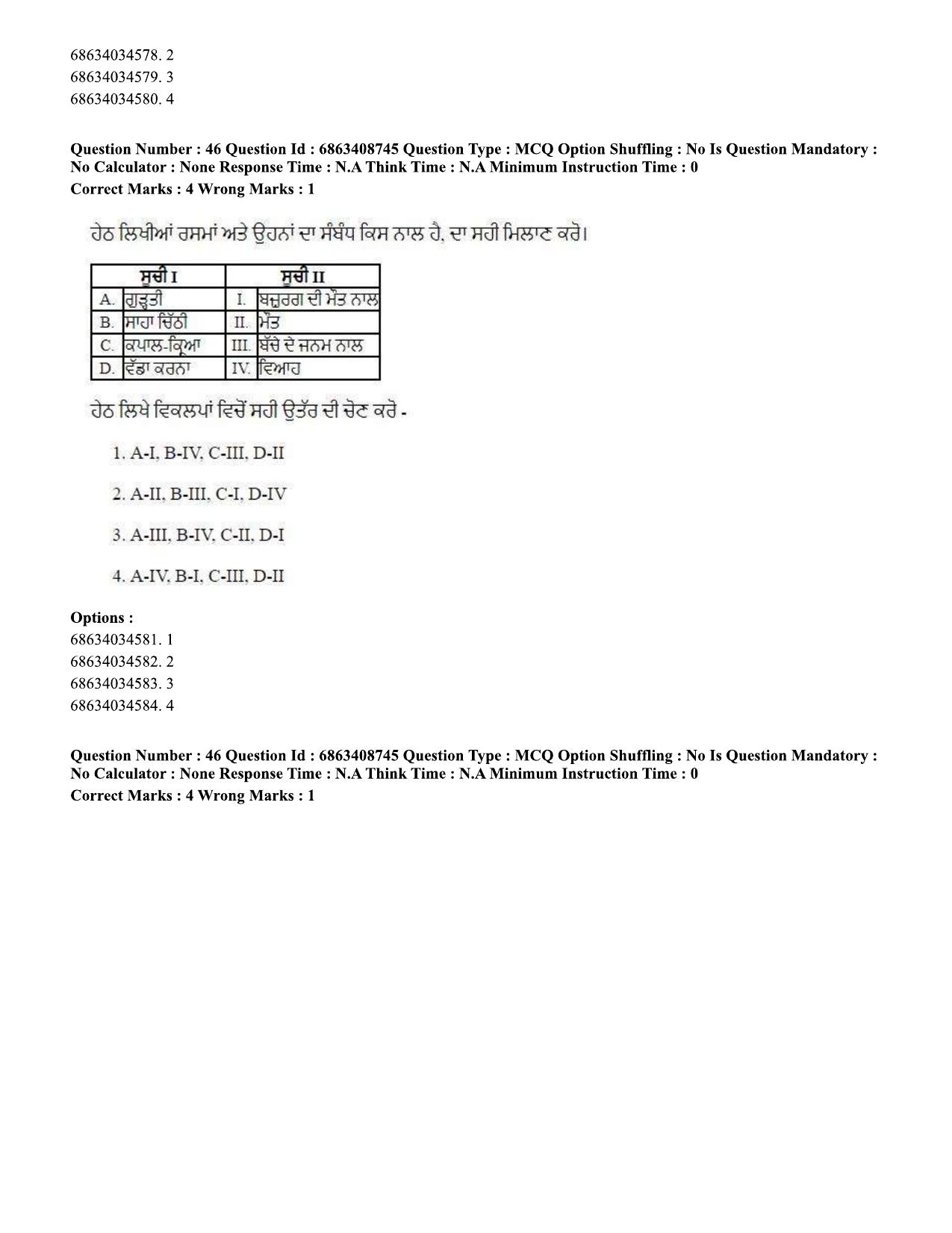 CUET PG 2023: LAQP33 – Punjabi (Eng.)-shift 2 (07-06-2023) Question Paper - Page 64