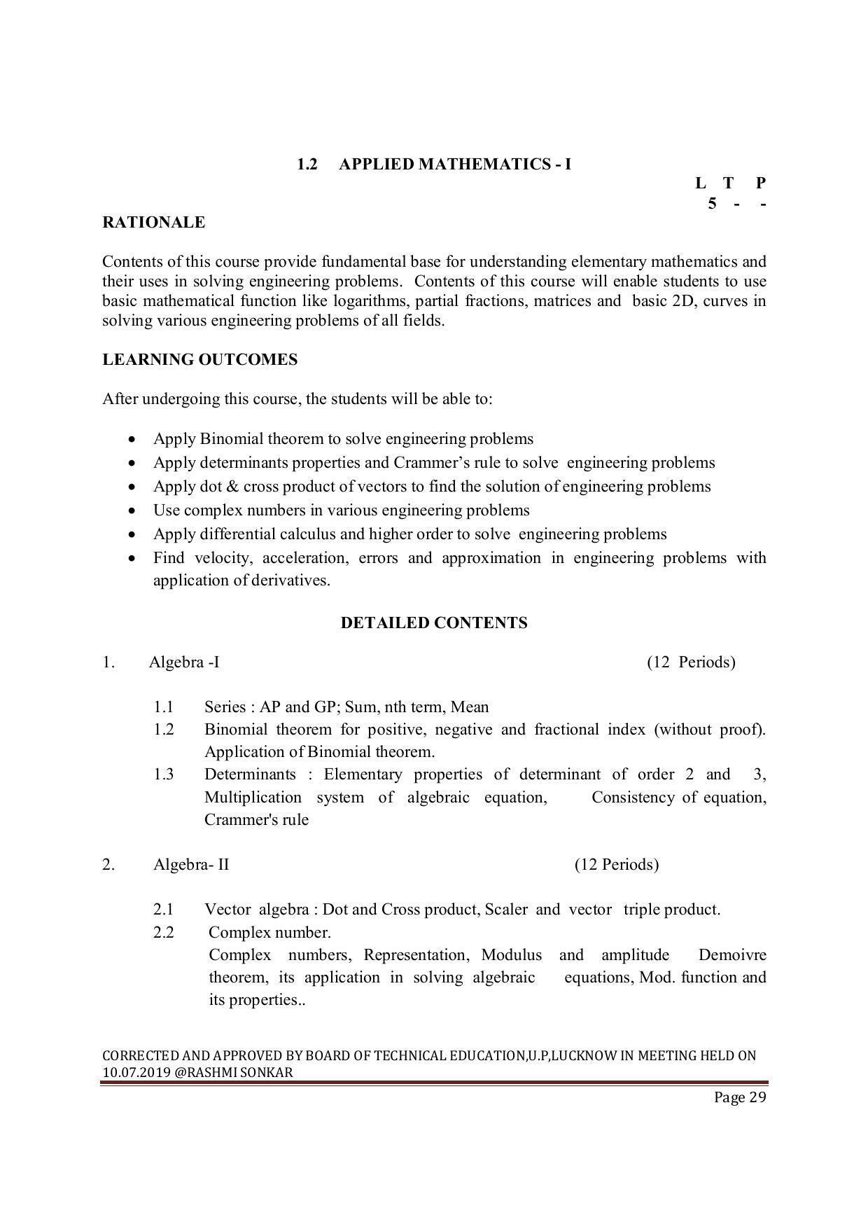 EFFECTIVE FROM JULY 2019-20 - SIX SEMESTER DIPLOMA COURSE IN MECHANICAL ENGINEERING ( REFRIGERATION & AIR CONDITIONING) - Page 29