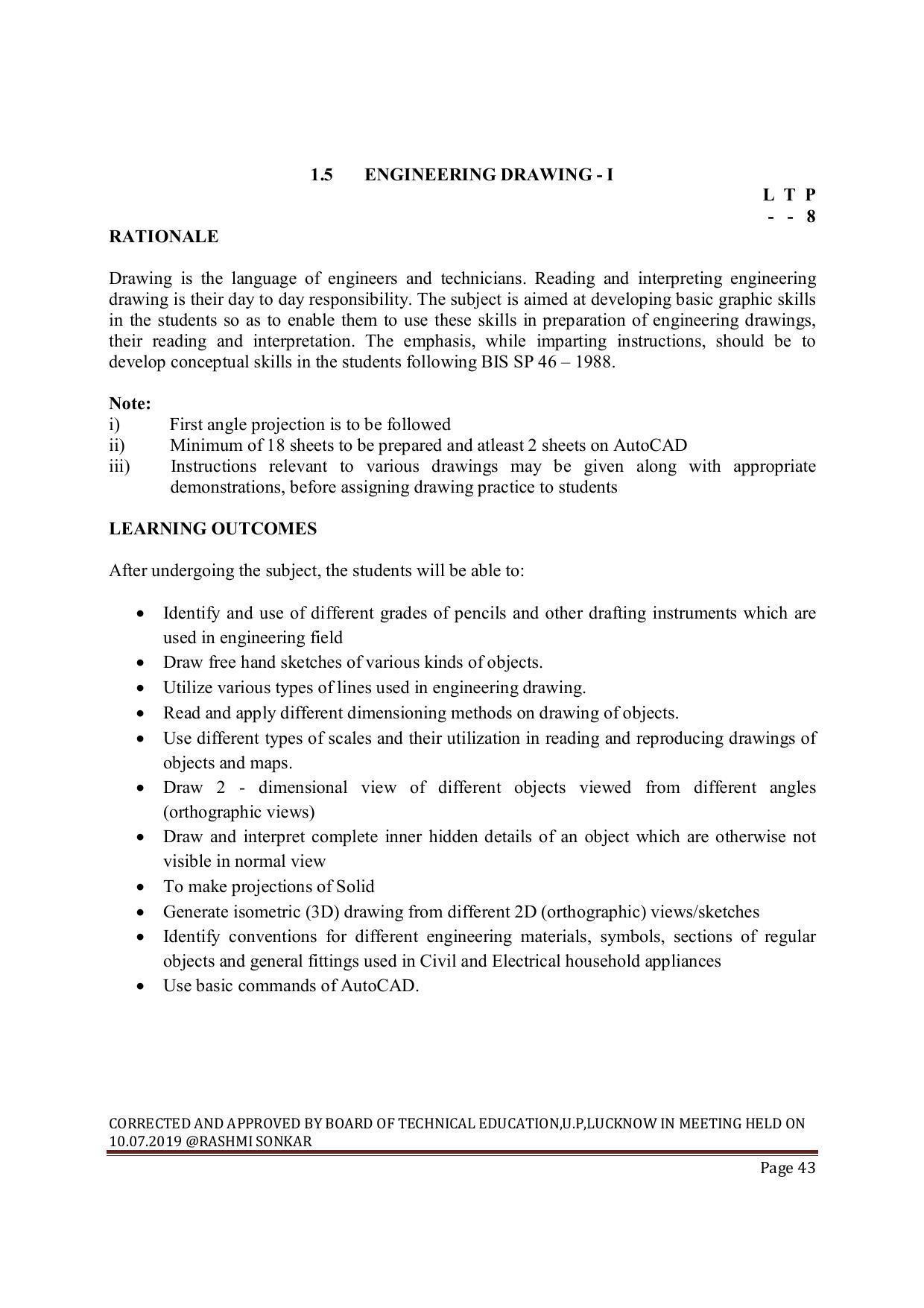 EFFECTIVE FROM JULY 2019-20 - SIX SEMESTER DIPLOMA COURSE IN MECHANICAL ENGINEERING ( REFRIGERATION & AIR CONDITIONING) - Page 43