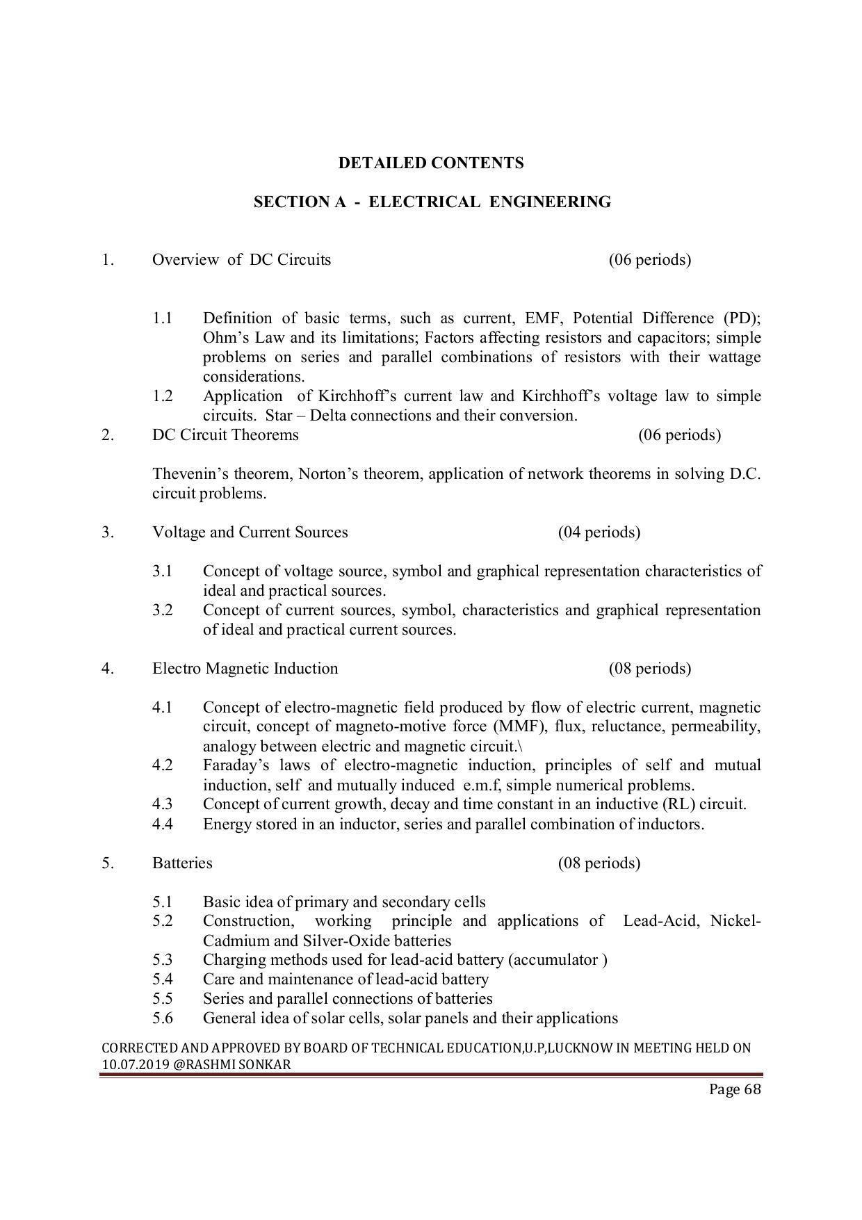 EFFECTIVE FROM JULY 2019-20 - SIX SEMESTER DIPLOMA COURSE IN MECHANICAL ENGINEERING ( REFRIGERATION & AIR CONDITIONING) - Page 68