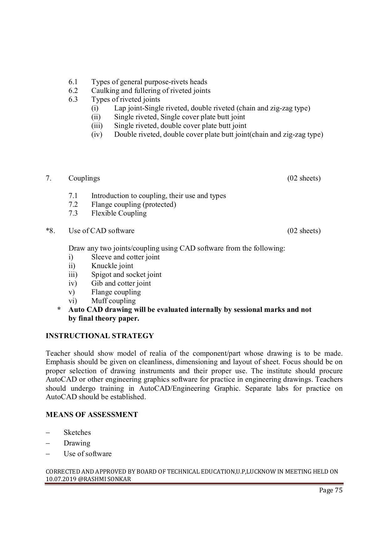 EFFECTIVE FROM JULY 2019-20 - SIX SEMESTER DIPLOMA COURSE IN MECHANICAL ENGINEERING ( REFRIGERATION & AIR CONDITIONING) - Page 75