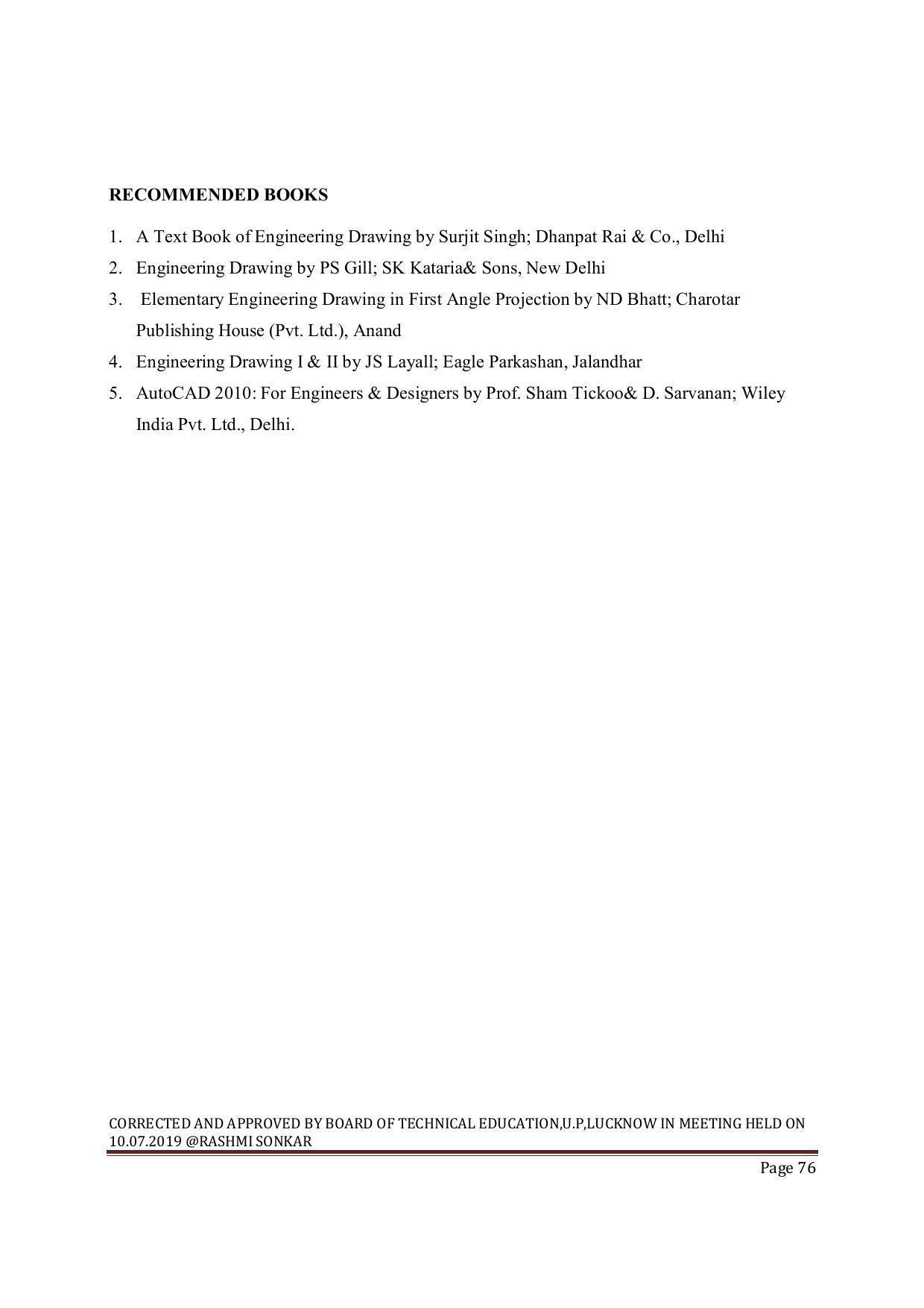 EFFECTIVE FROM JULY 2019-20 - SIX SEMESTER DIPLOMA COURSE IN MECHANICAL ENGINEERING ( REFRIGERATION & AIR CONDITIONING) - Page 76