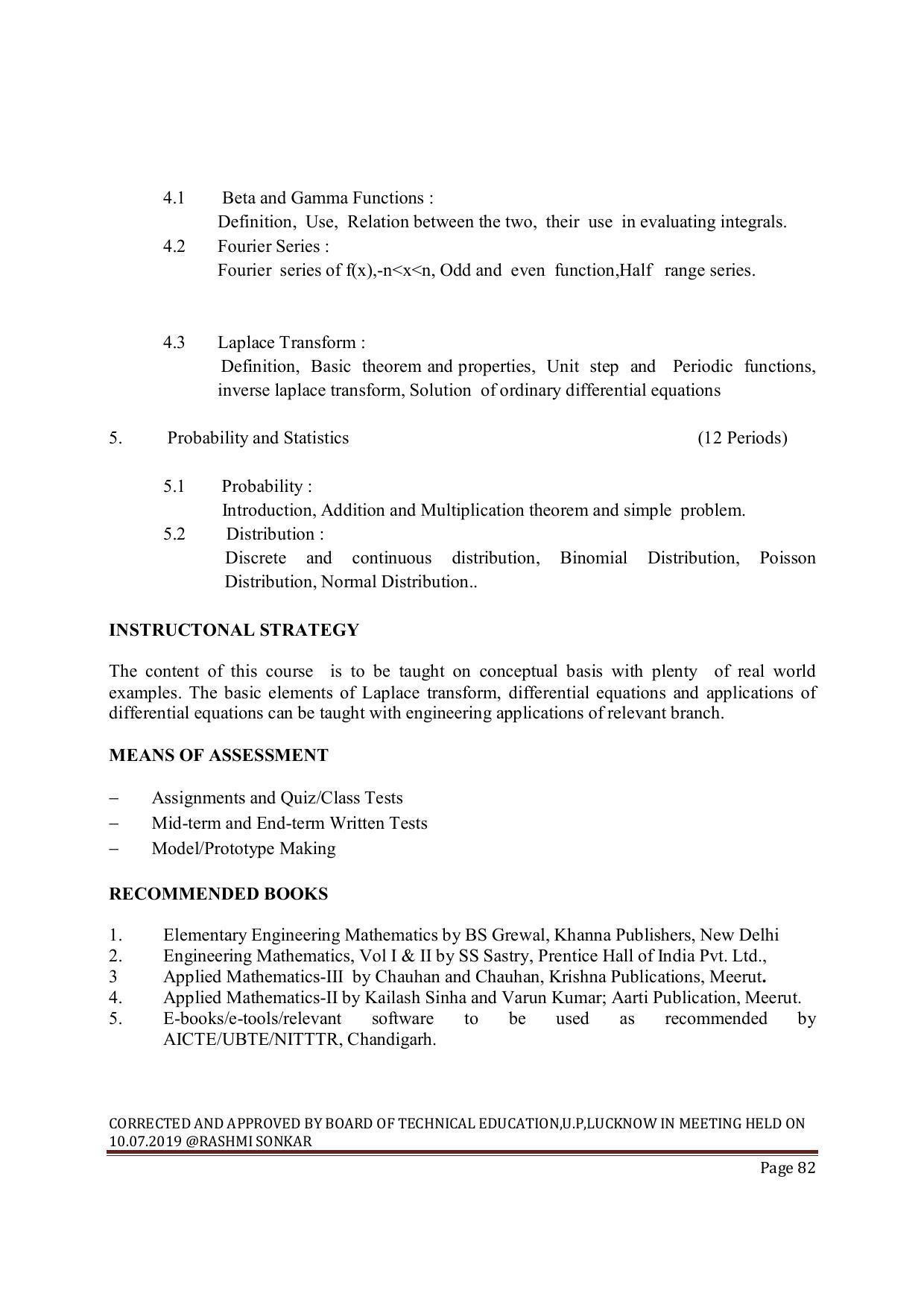 EFFECTIVE FROM JULY 2019-20 - SIX SEMESTER DIPLOMA COURSE IN MECHANICAL ENGINEERING ( REFRIGERATION & AIR CONDITIONING) - Page 82