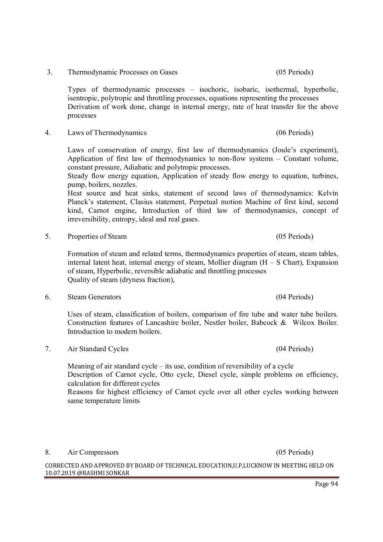 EFFECTIVE FROM JULY 2019-20 - SIX SEMESTER DIPLOMA COURSE IN MECHANICAL ENGINEERING ( REFRIGERATION & AIR CONDITIONING) - Page 94