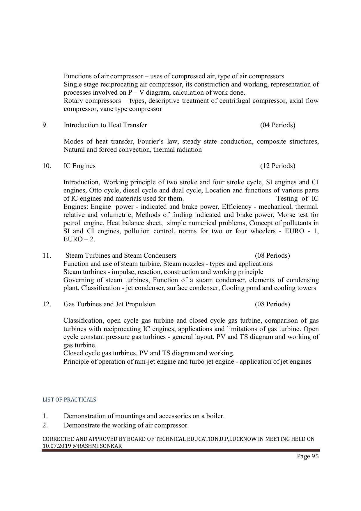EFFECTIVE FROM JULY 2019-20 - SIX SEMESTER DIPLOMA COURSE IN MECHANICAL ENGINEERING ( REFRIGERATION & AIR CONDITIONING) - Page 95