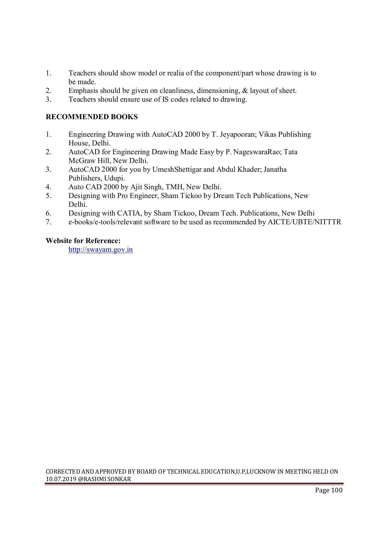 EFFECTIVE FROM JULY 2019-20 - SIX SEMESTER DIPLOMA COURSE IN MECHANICAL ENGINEERING ( REFRIGERATION & AIR CONDITIONING) - Page 100