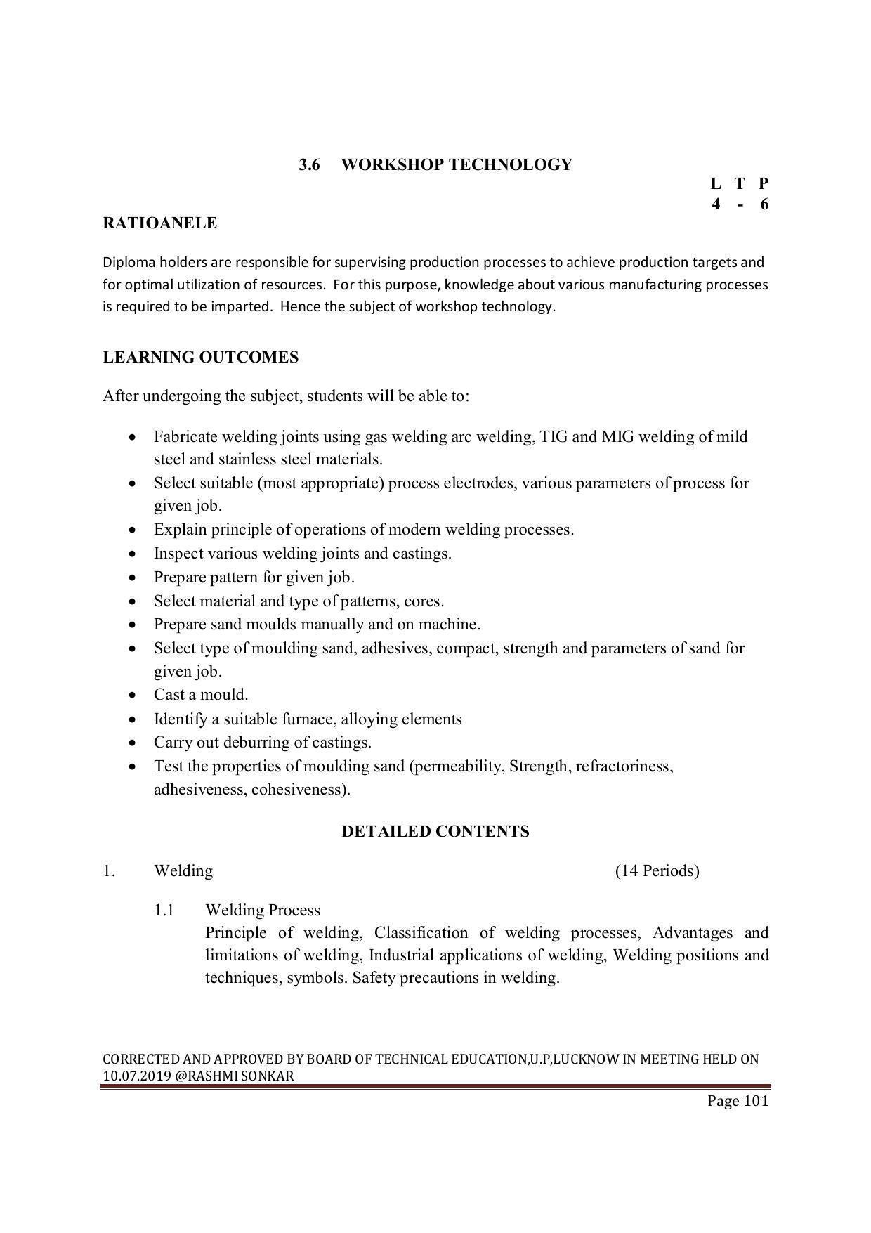 EFFECTIVE FROM JULY 2019-20 - SIX SEMESTER DIPLOMA COURSE IN MECHANICAL ENGINEERING ( REFRIGERATION & AIR CONDITIONING) - Page 101