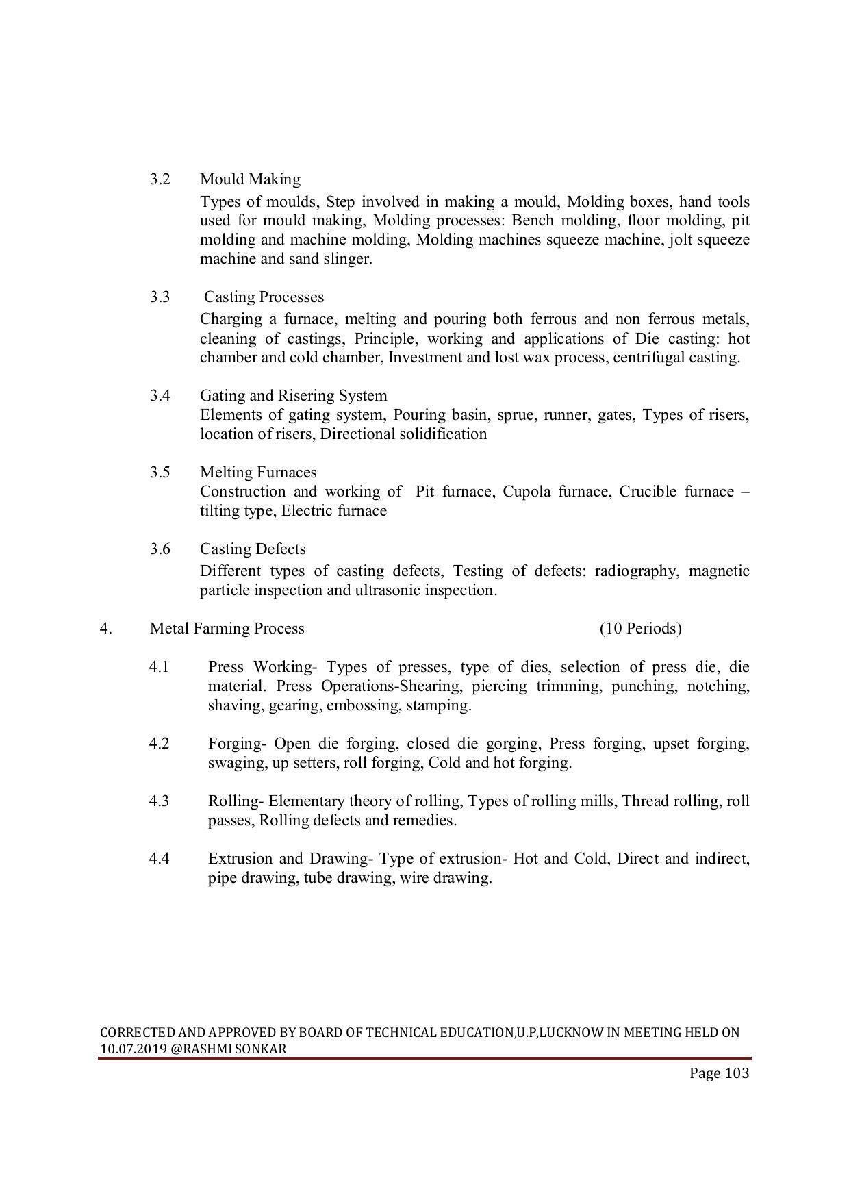 EFFECTIVE FROM JULY 2019-20 - SIX SEMESTER DIPLOMA COURSE IN MECHANICAL ENGINEERING ( REFRIGERATION & AIR CONDITIONING) - Page 103