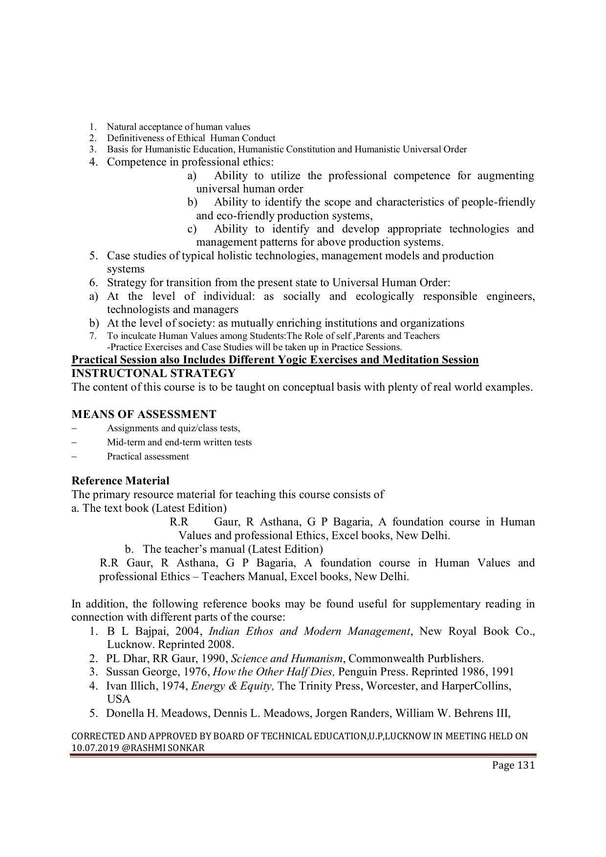 EFFECTIVE FROM JULY 2019-20 - SIX SEMESTER DIPLOMA COURSE IN MECHANICAL ENGINEERING ( REFRIGERATION & AIR CONDITIONING) - Page 131